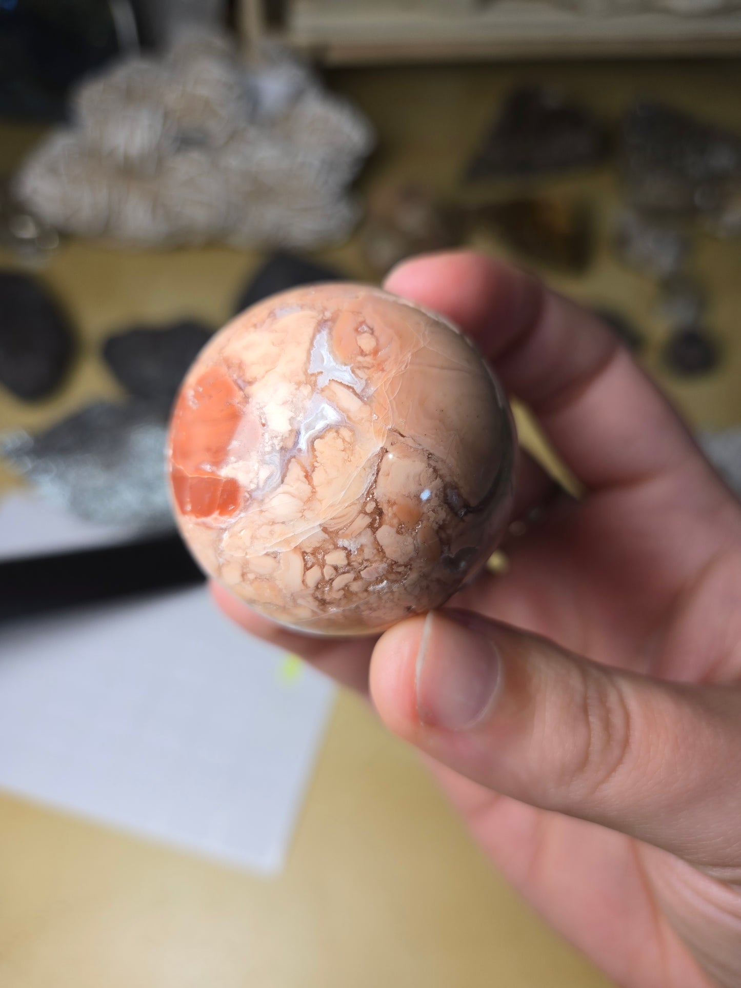 Cotton Candy Agate sphere