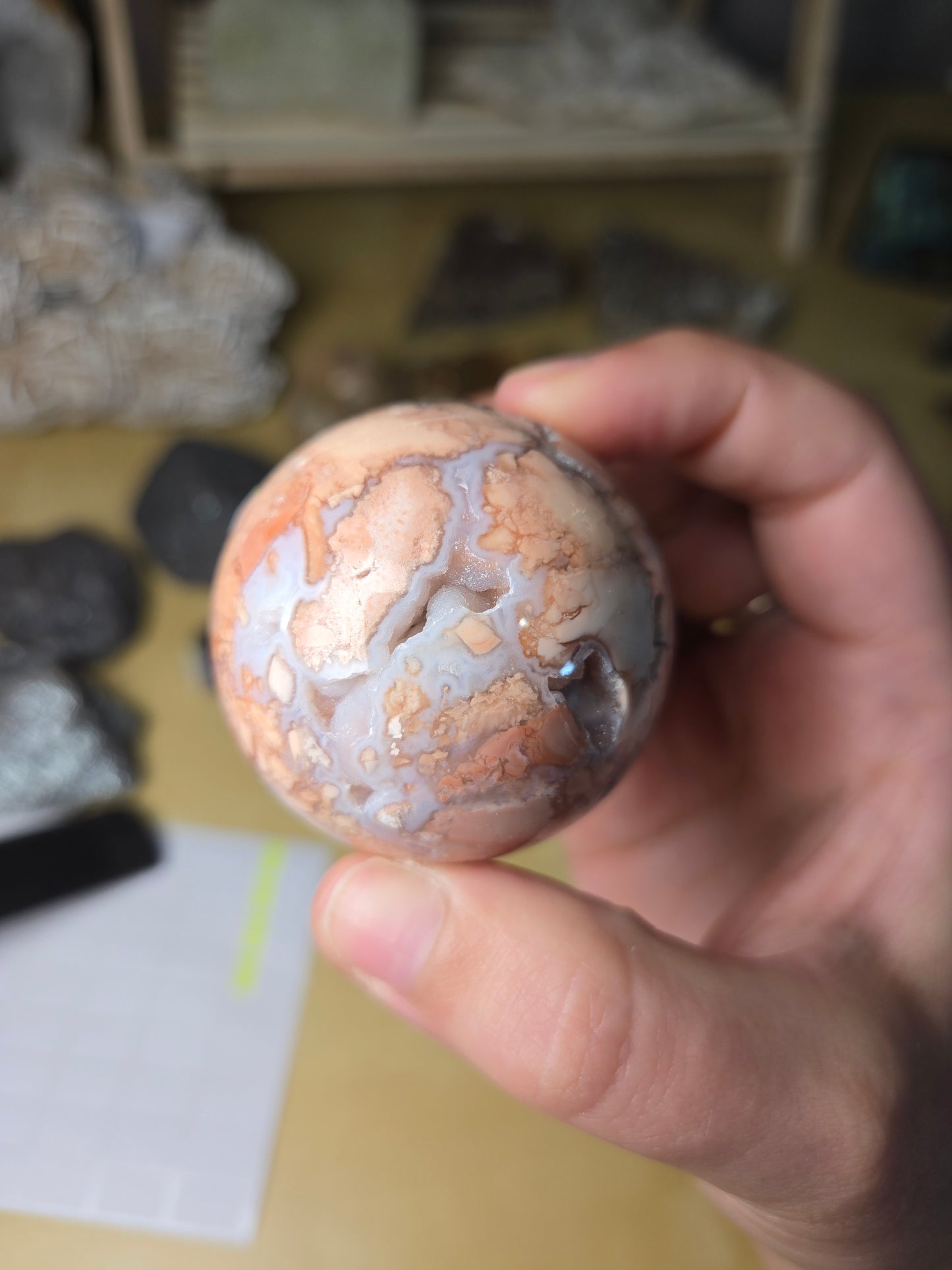 Cotton Candy Agate sphere
