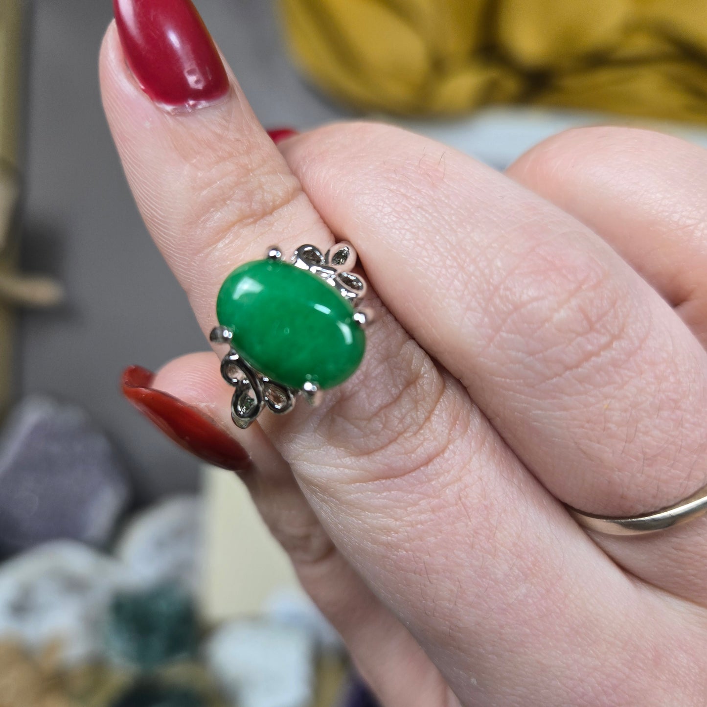 Green Jade rings