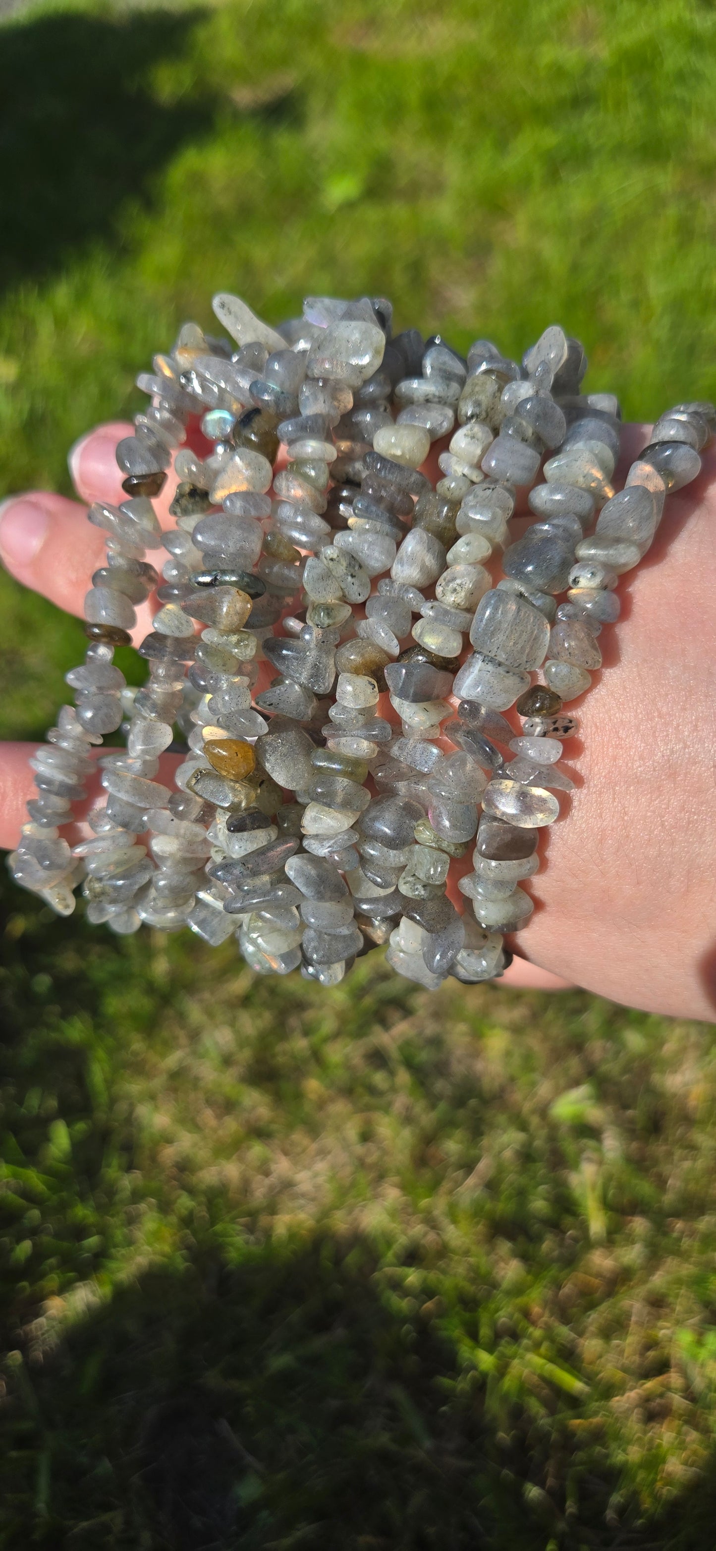 Labradorite chip bracelet