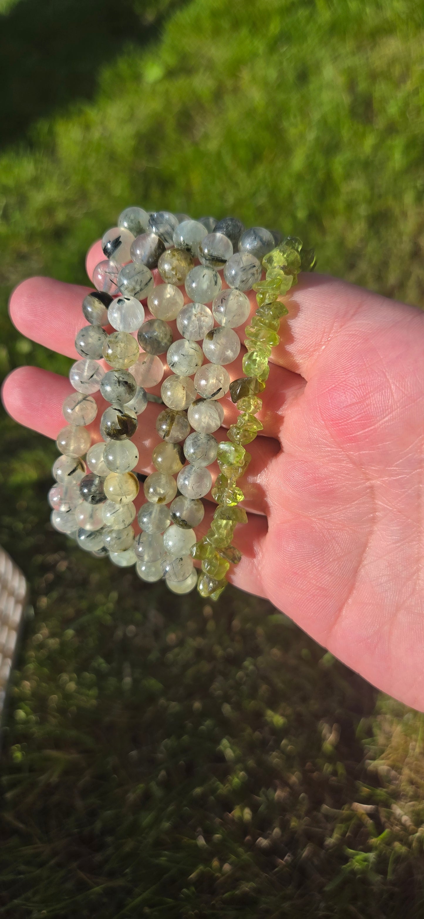 Prehnite bracelet