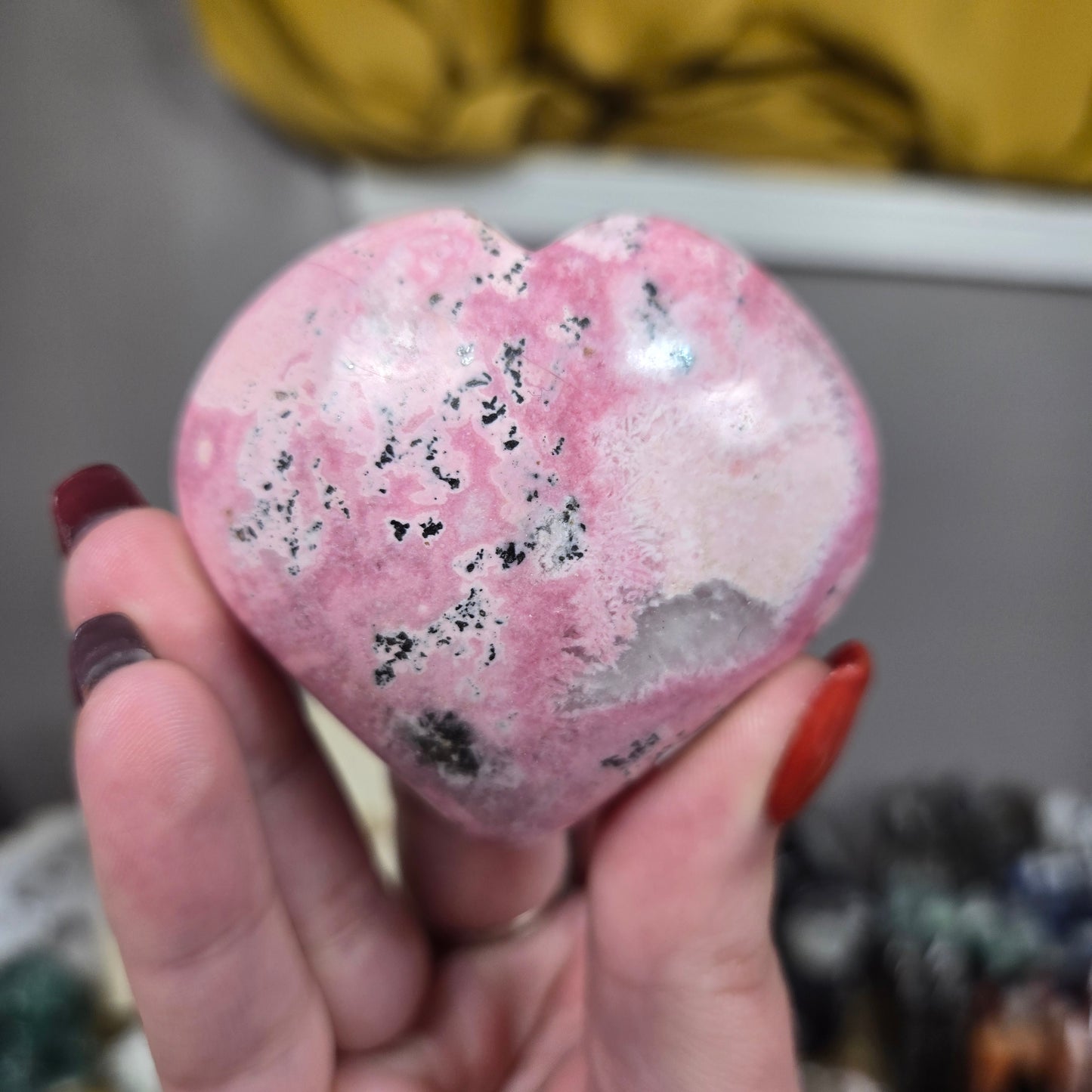 Peruvian Rhodonite heart