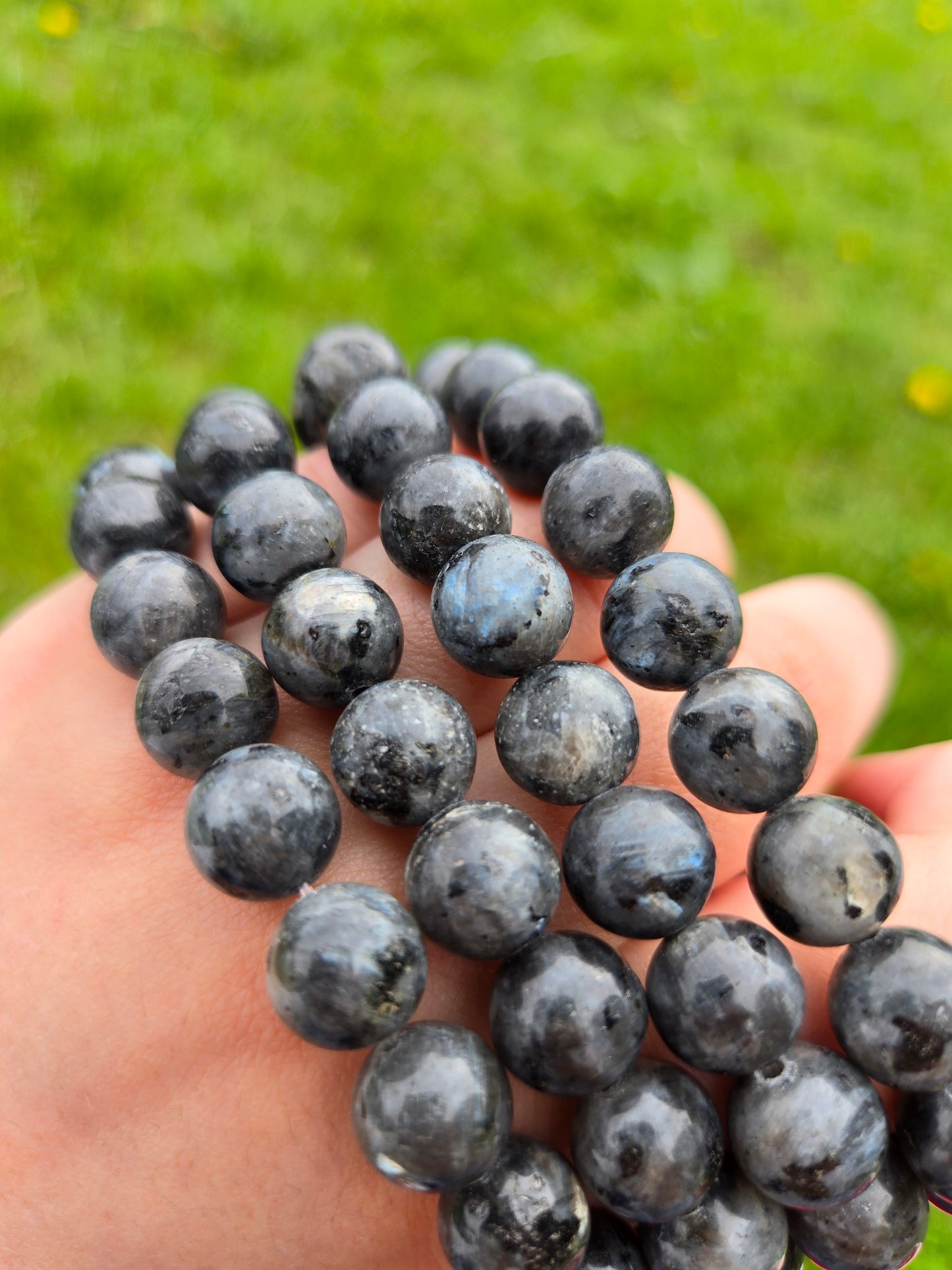 Larvakite bracelet 10 mm