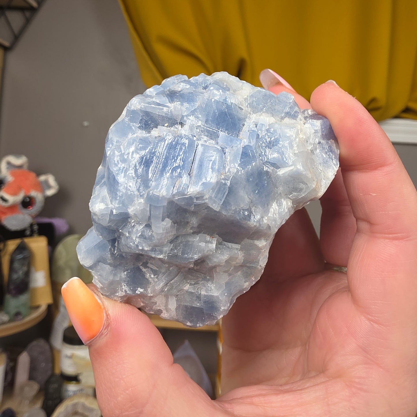 Blue Calcite raw specimen