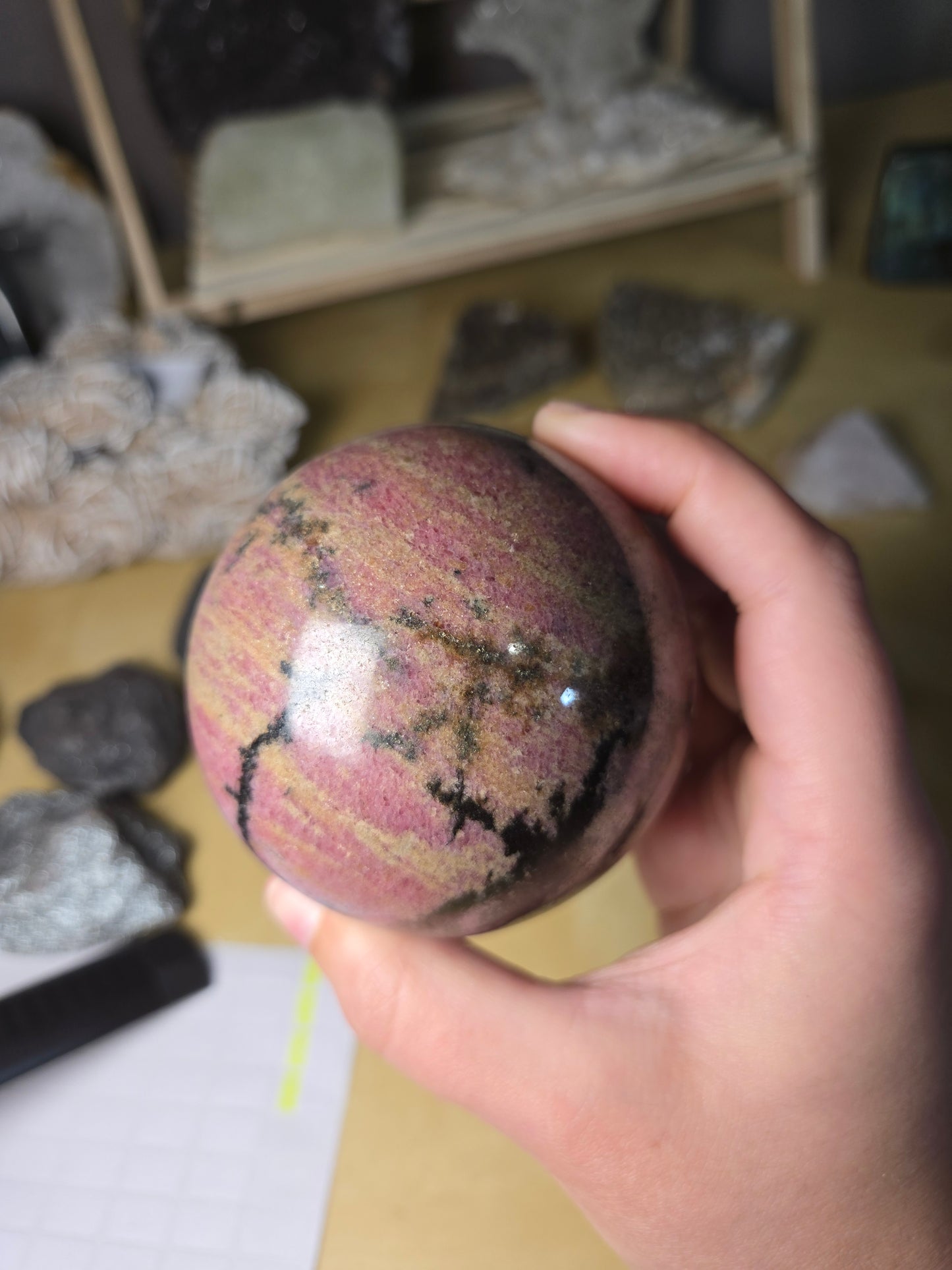 Rhodonite sphere