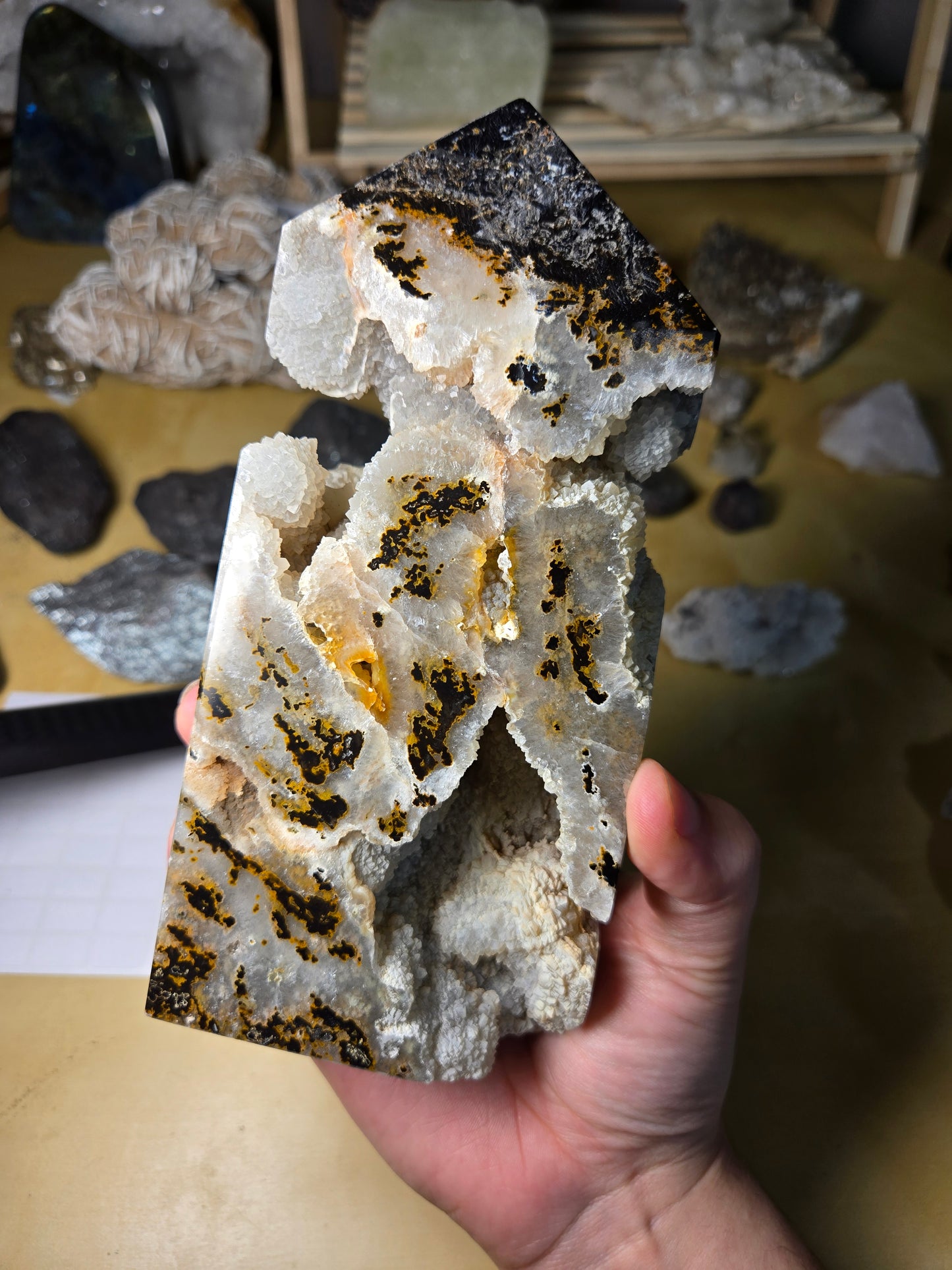 Druzy Agate tower