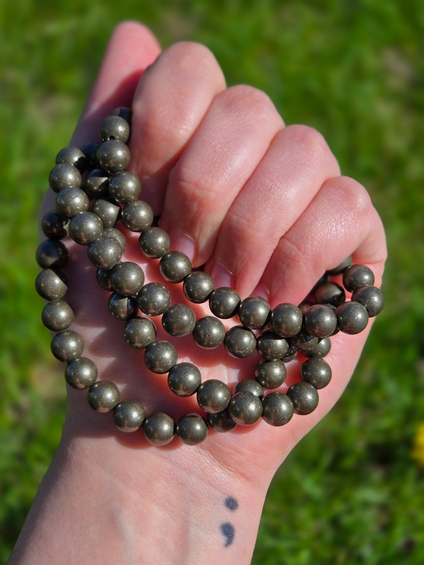 Pyrite bracelet 8 mm