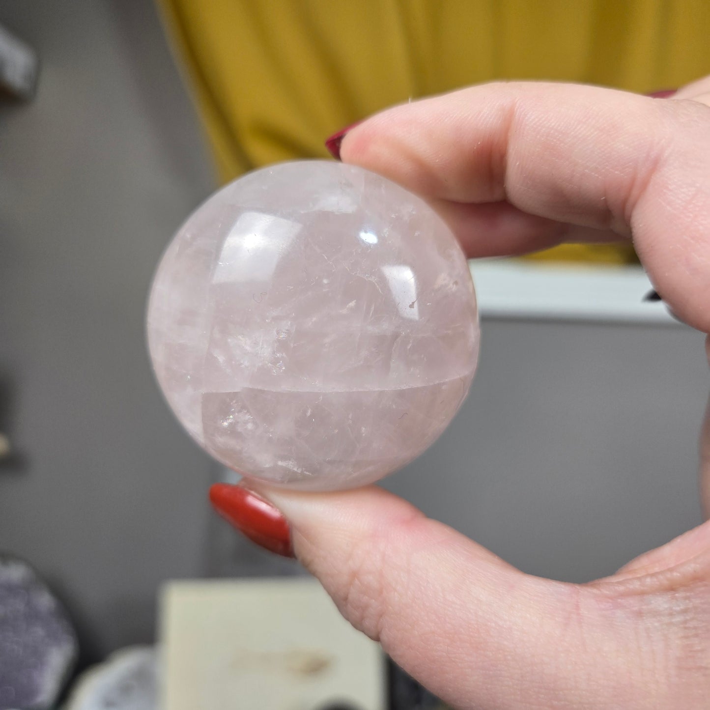 Rose Quartz palm stone