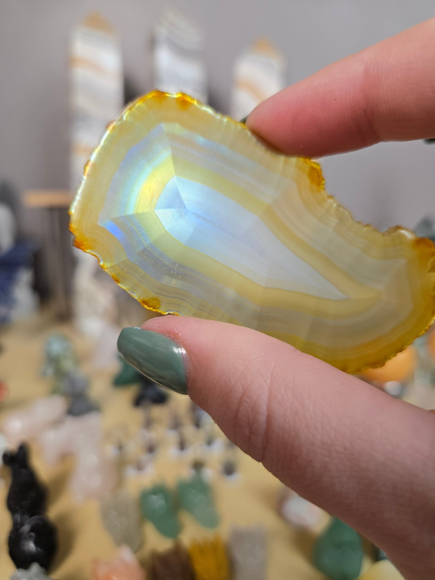 Iris Agate slices