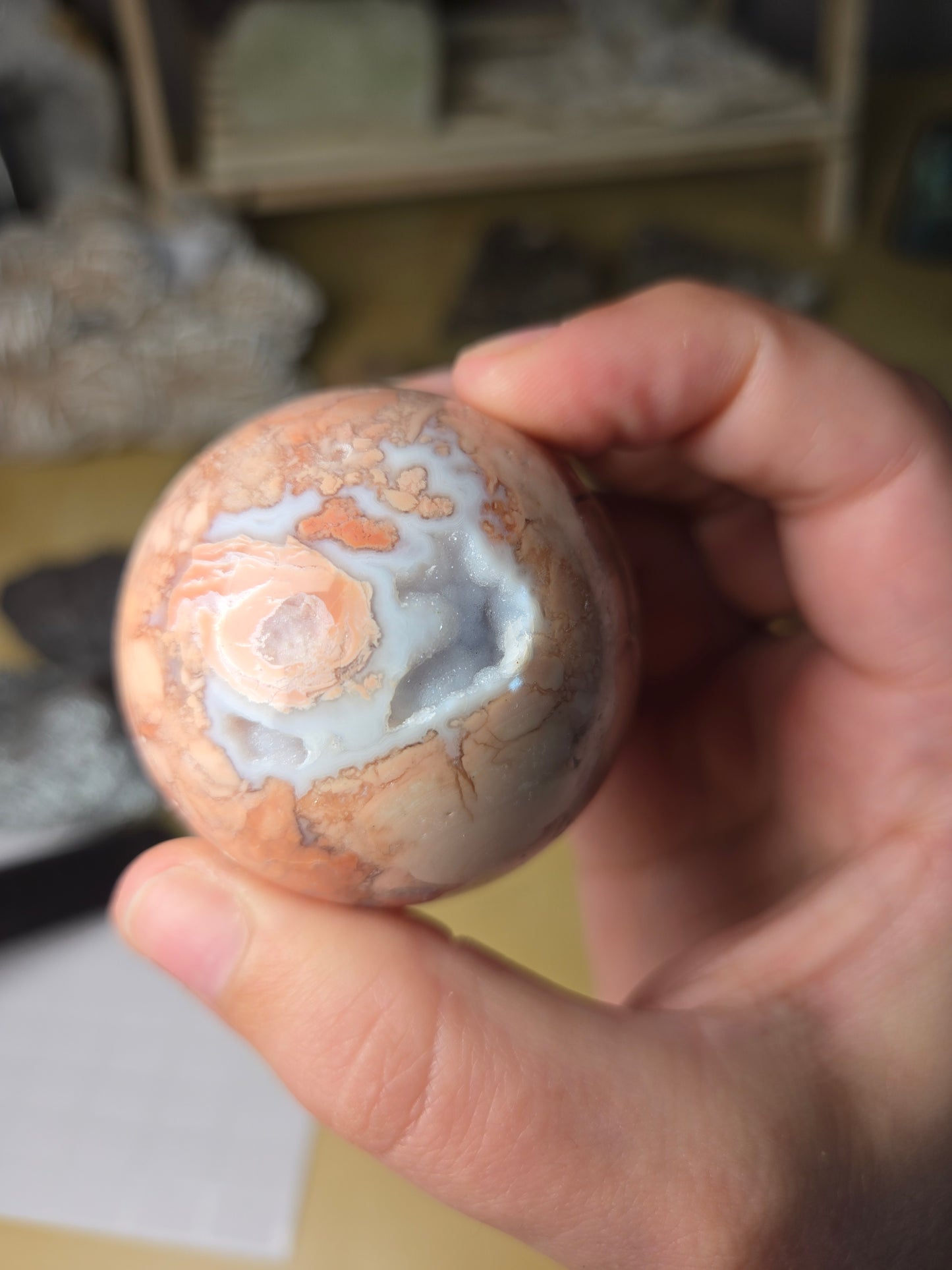 Cotton Candy Agate sphere