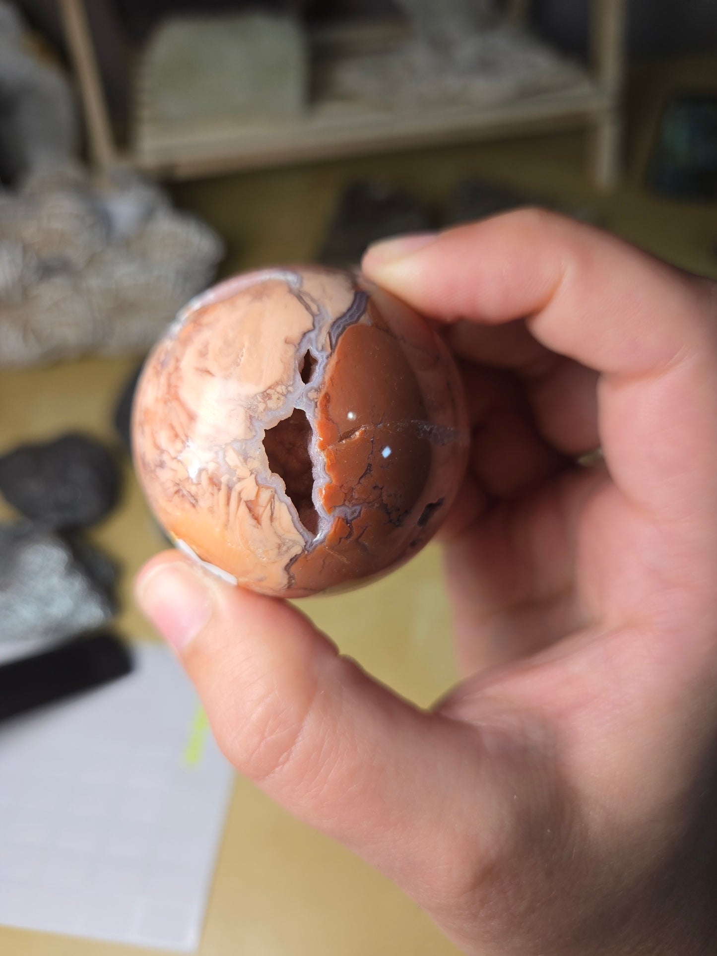Cotton Candy Agate sphere