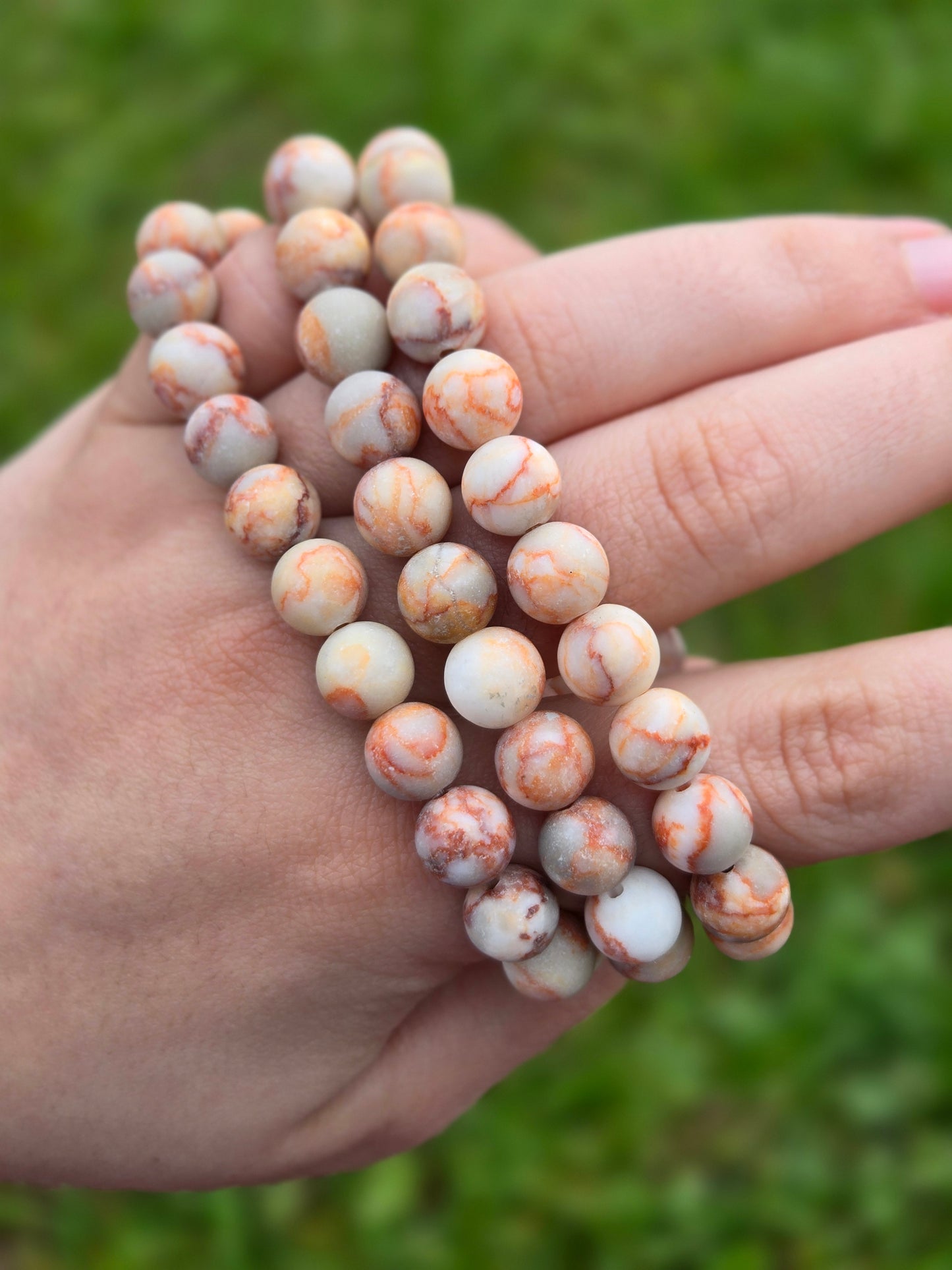 Red Vained Jasper bracelet 8 mm