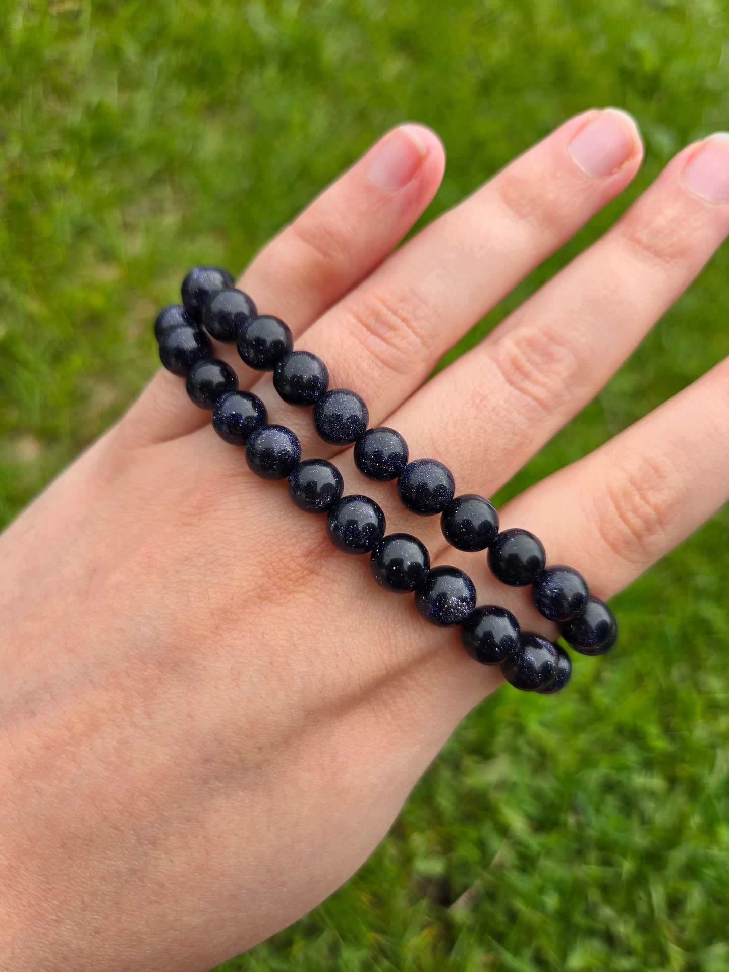 Blue Sandstone bracelet 8 mm