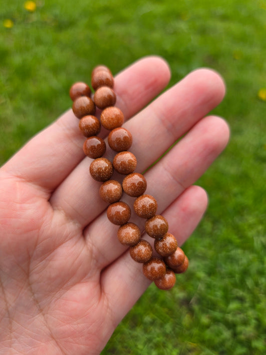 Gold Sandstone bracelet 8 mm