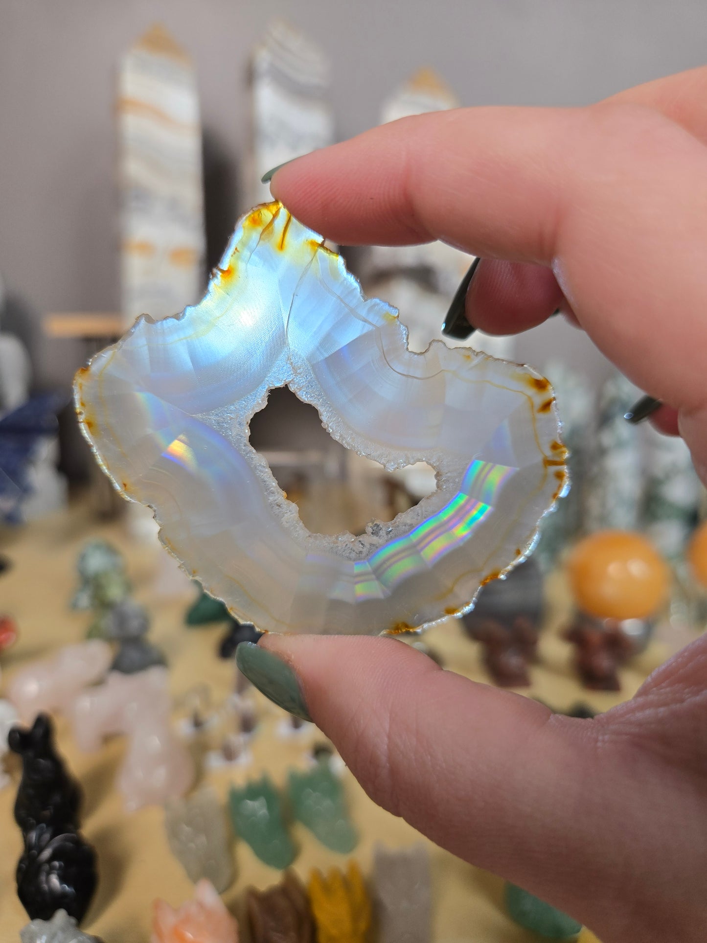 Iris Agate slices