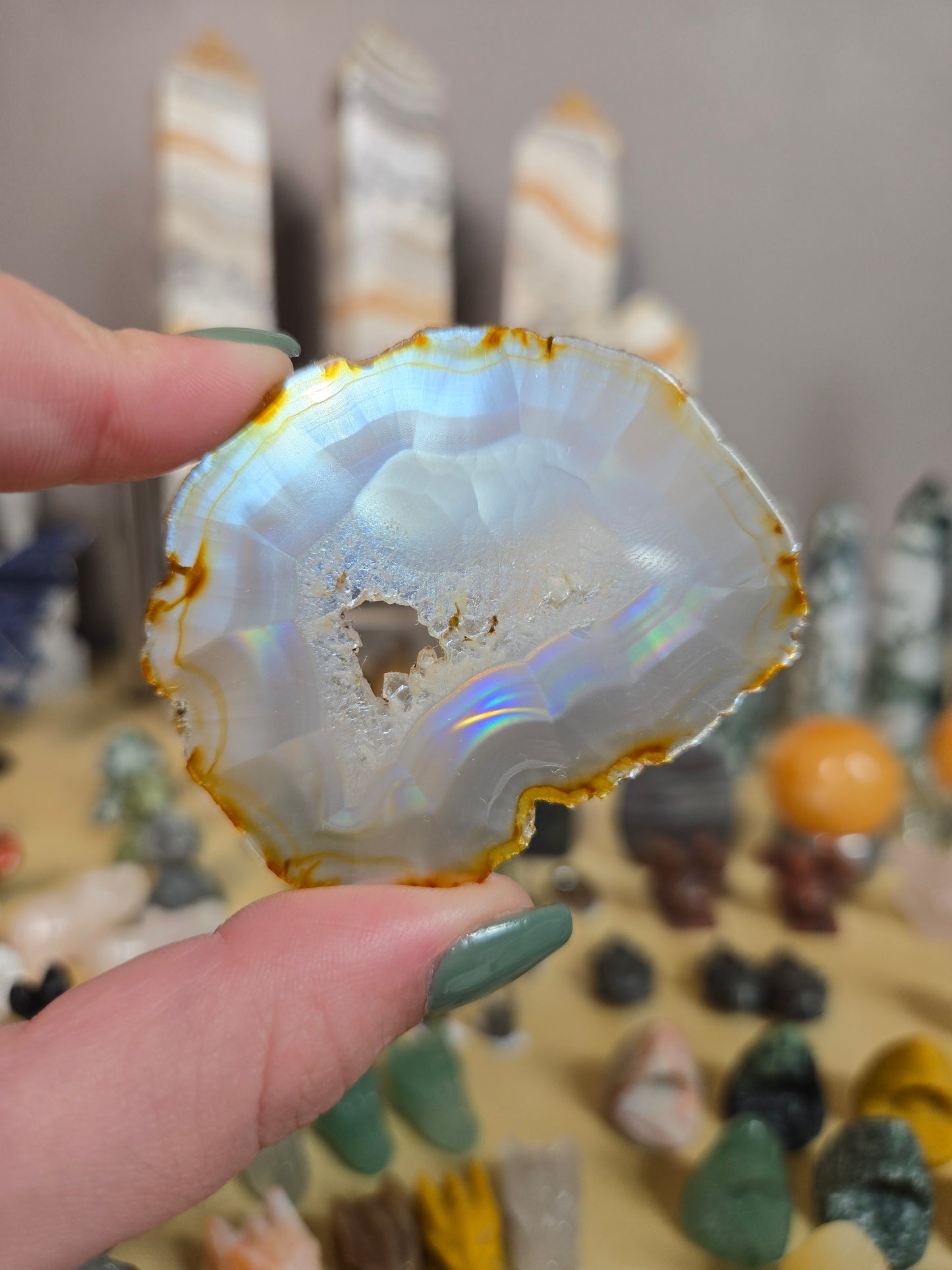 Iris Agate slices