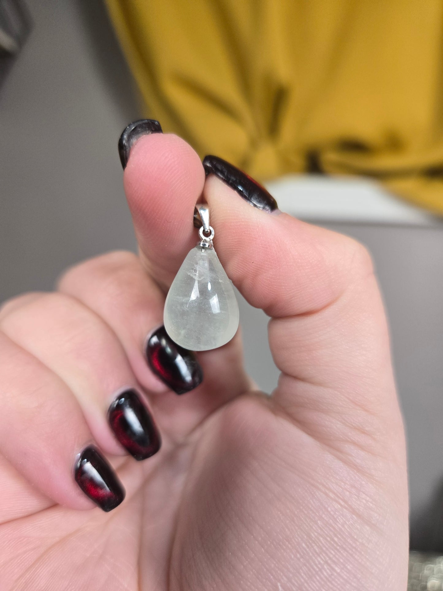 Pastel Fluorite teardrop pendant