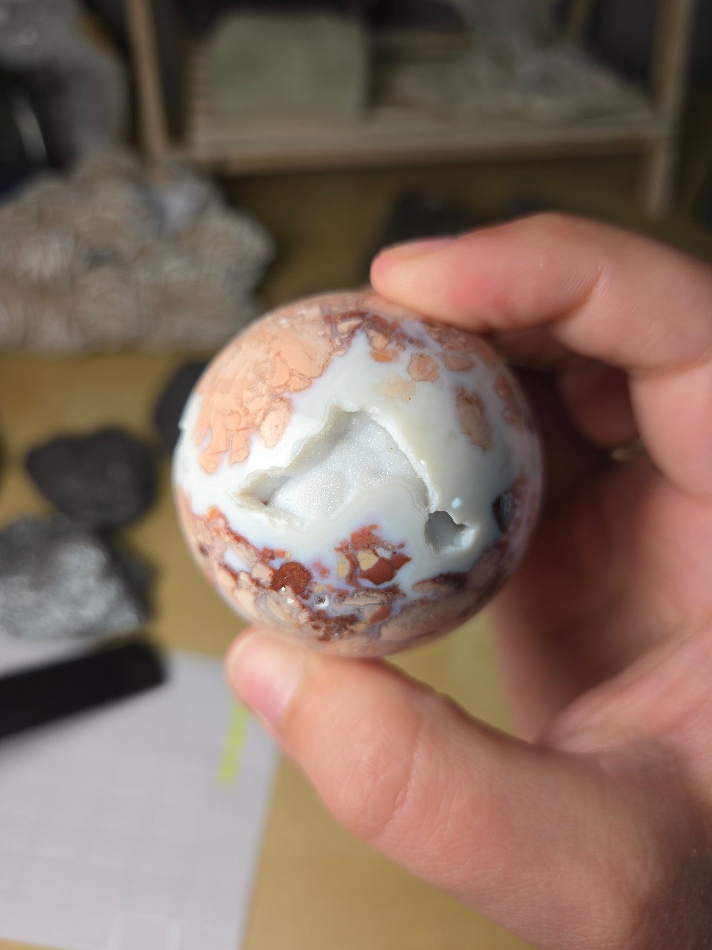 Cotton Candy Agate sphere
