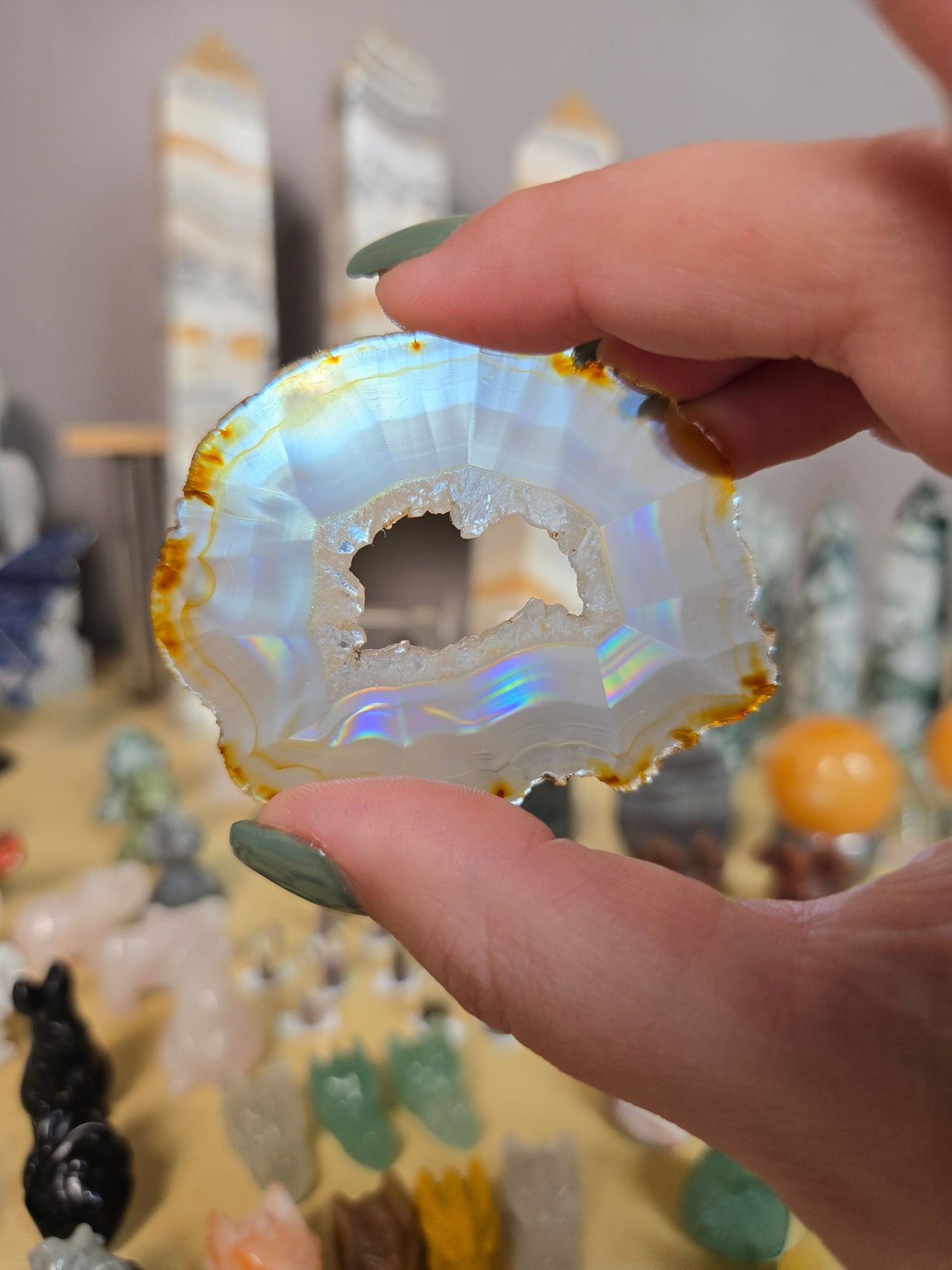 Iris Agate slices