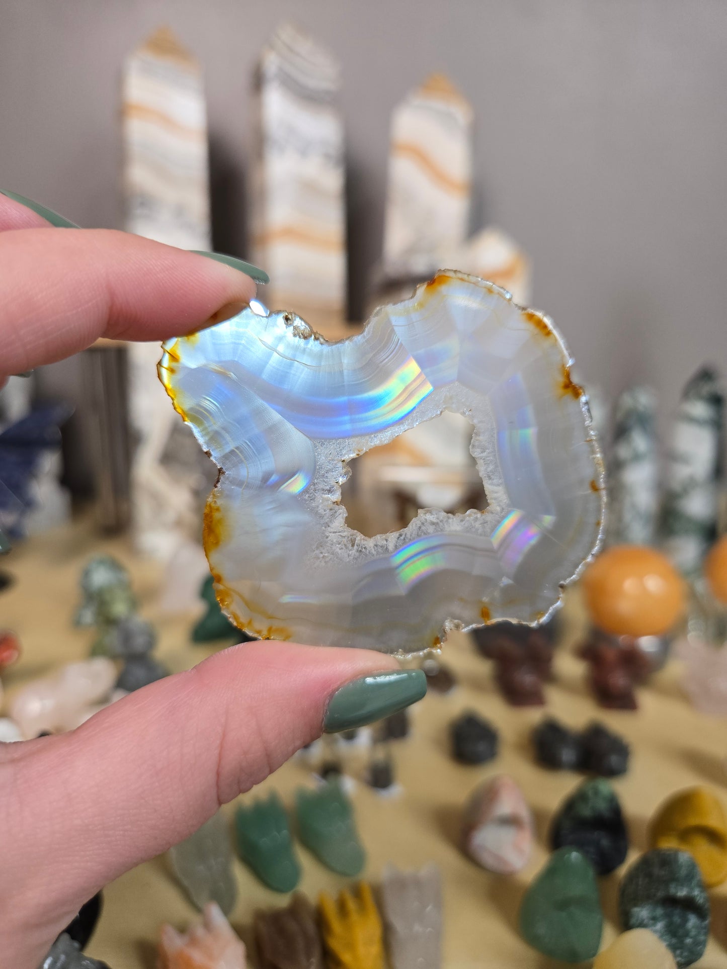 Iris Agate slices