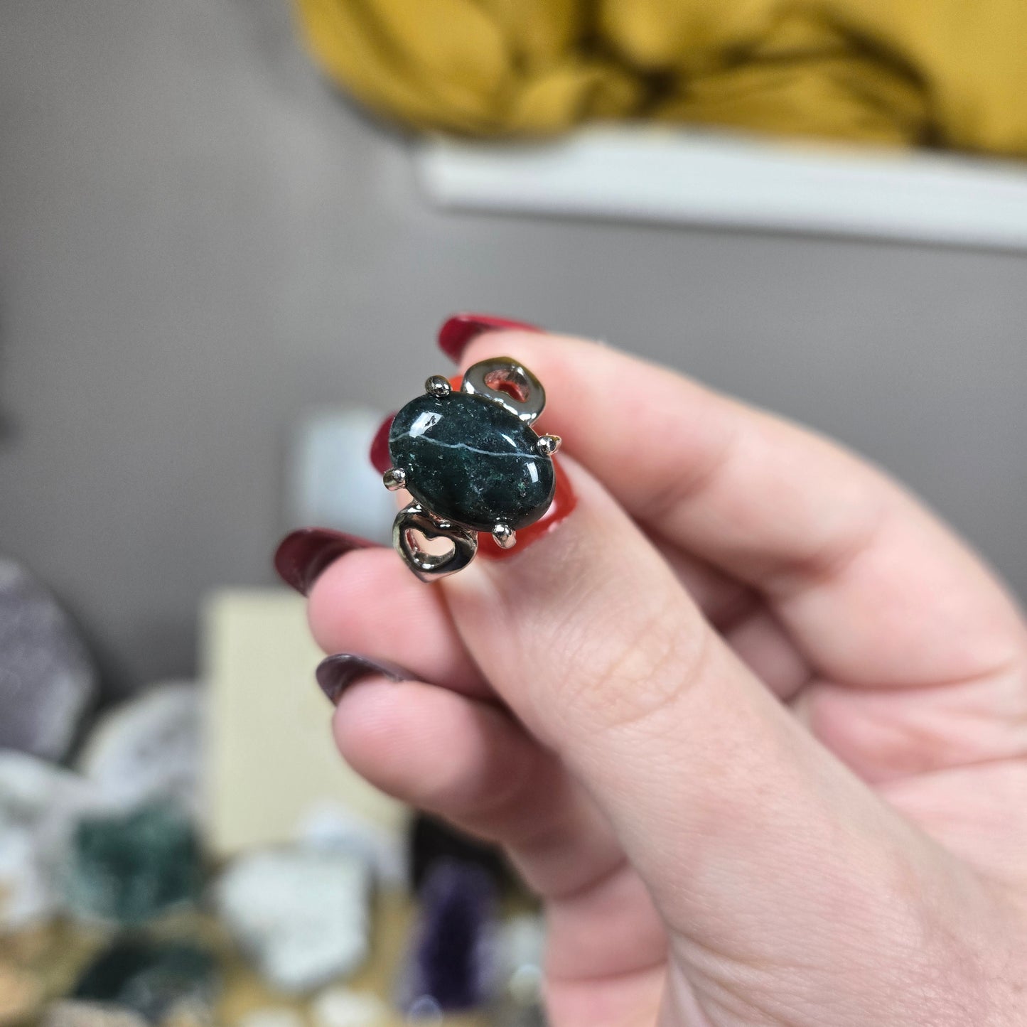 Moss Agate ring