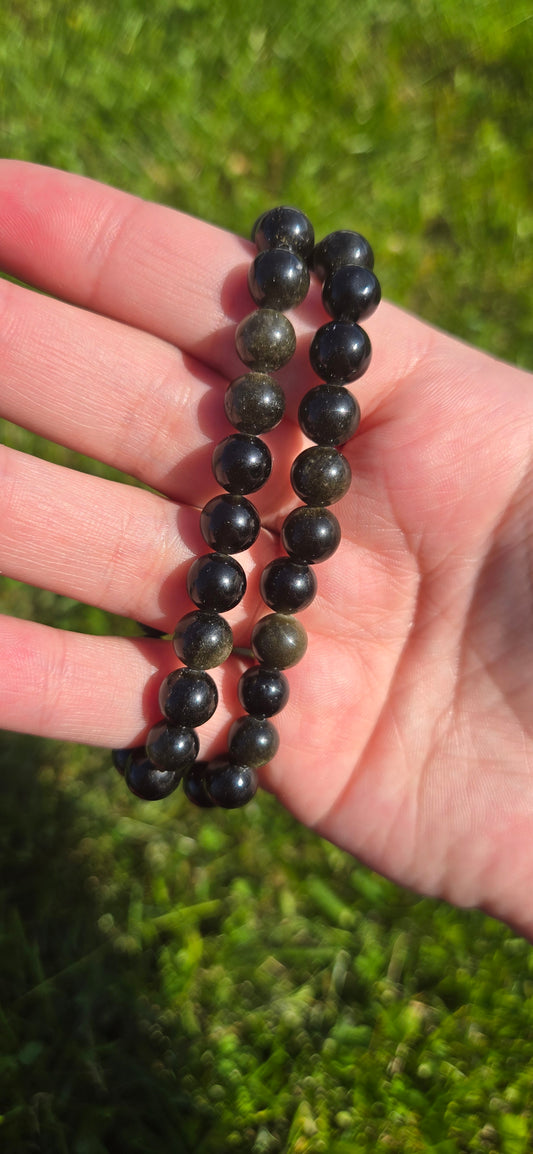Gold Obsidian bracelet
