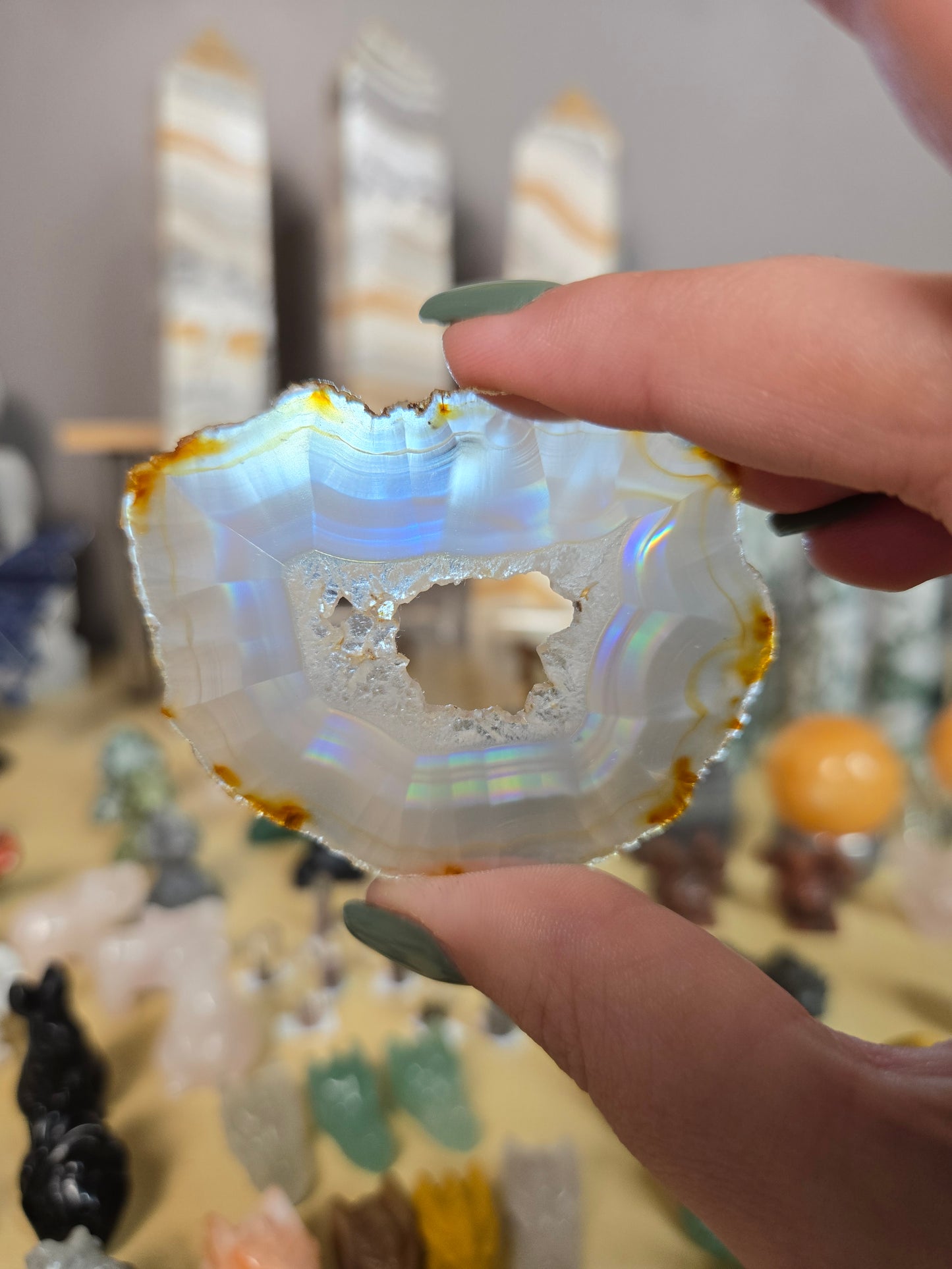 Iris Agate slices