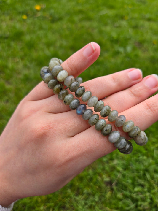 Labradorite bracelet flat beads