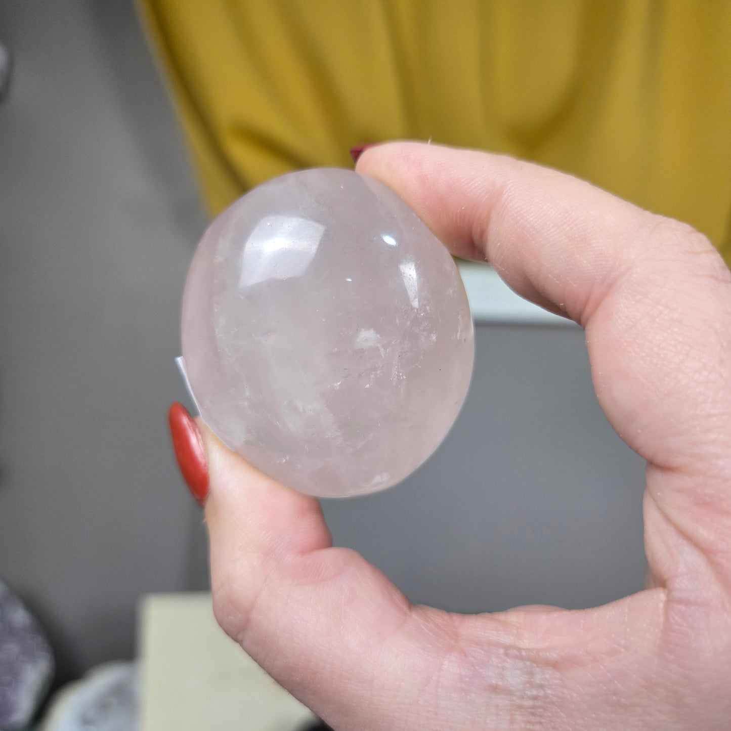 Rose Quartz palm stone