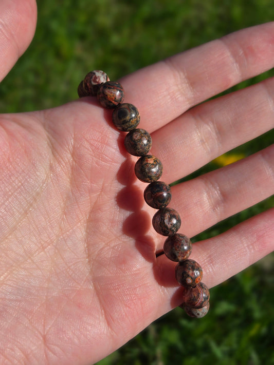 Leopard Jasper bracelet 8 mm