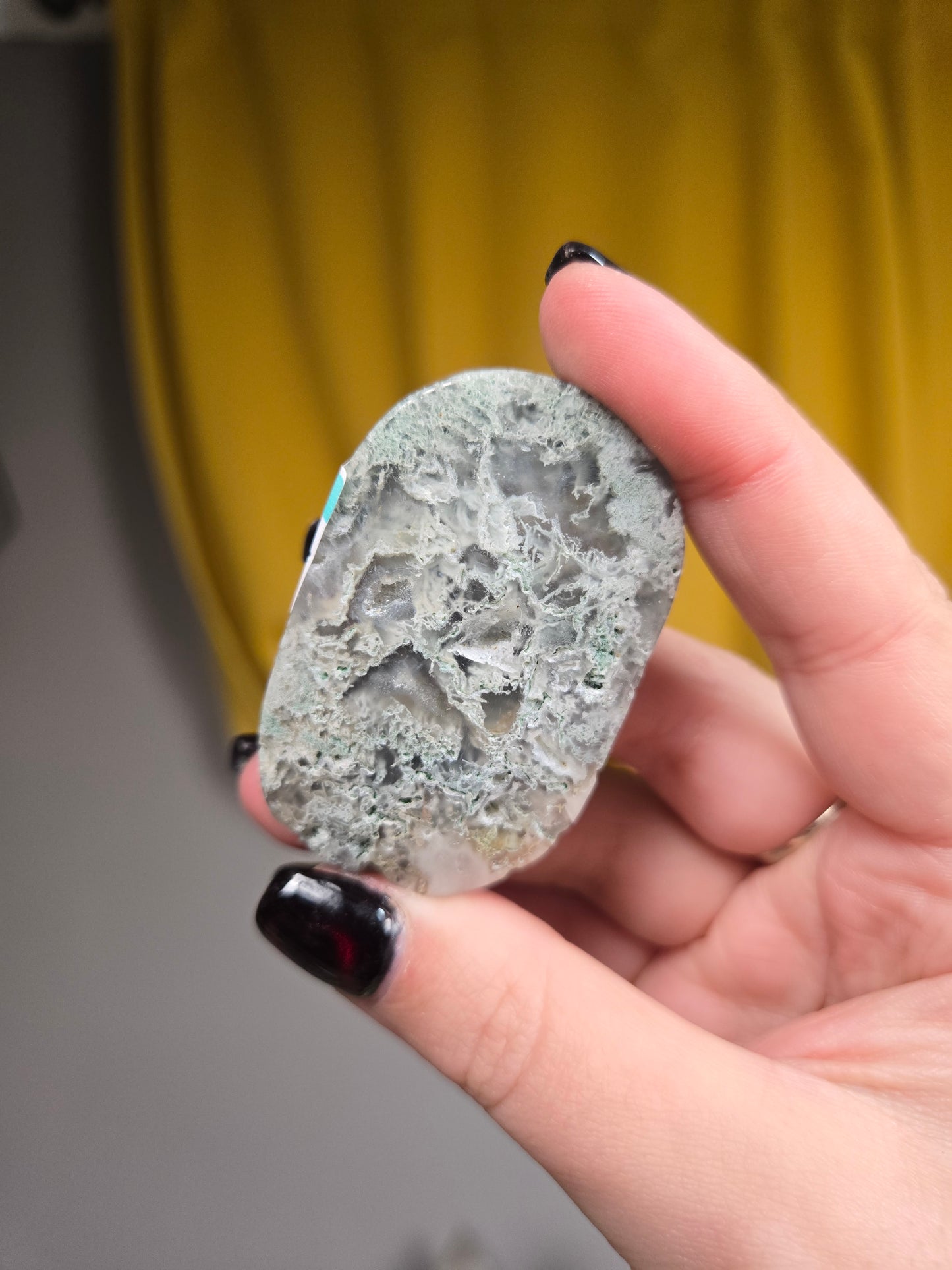 Moss Agate palm stone