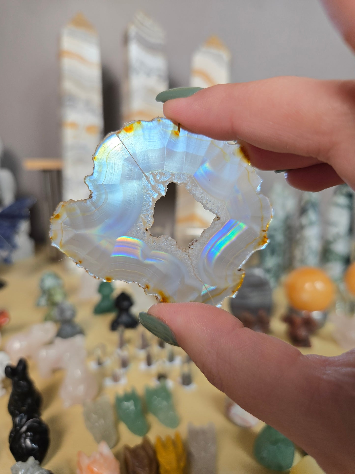 Iris Agate slices