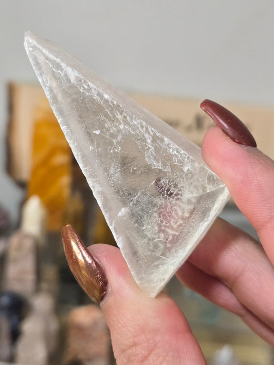 Selenite raw triangle