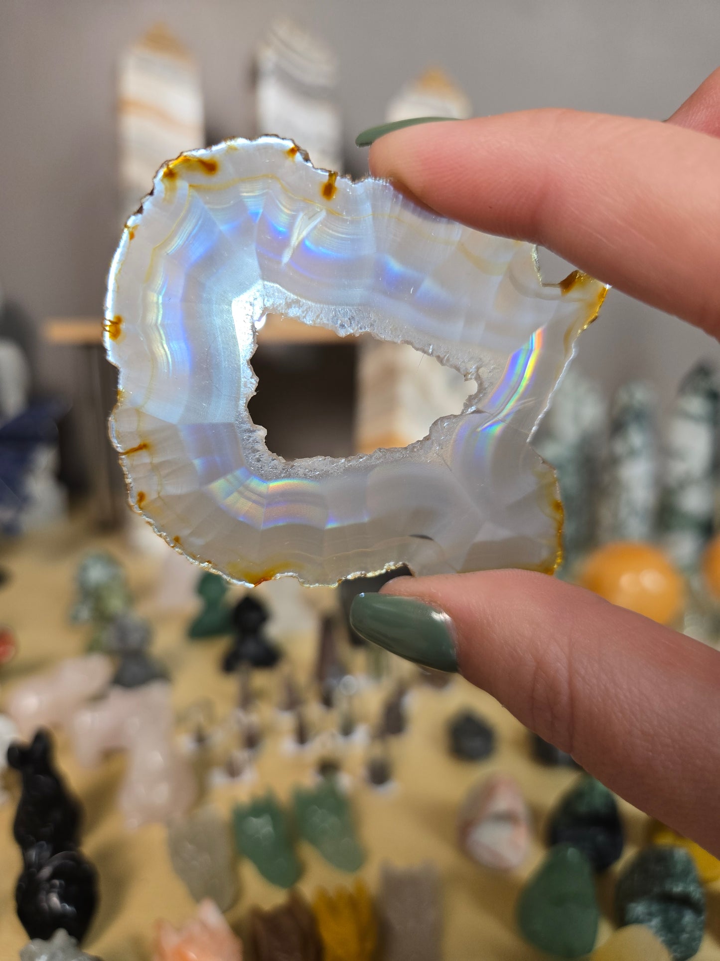Iris Agate slices