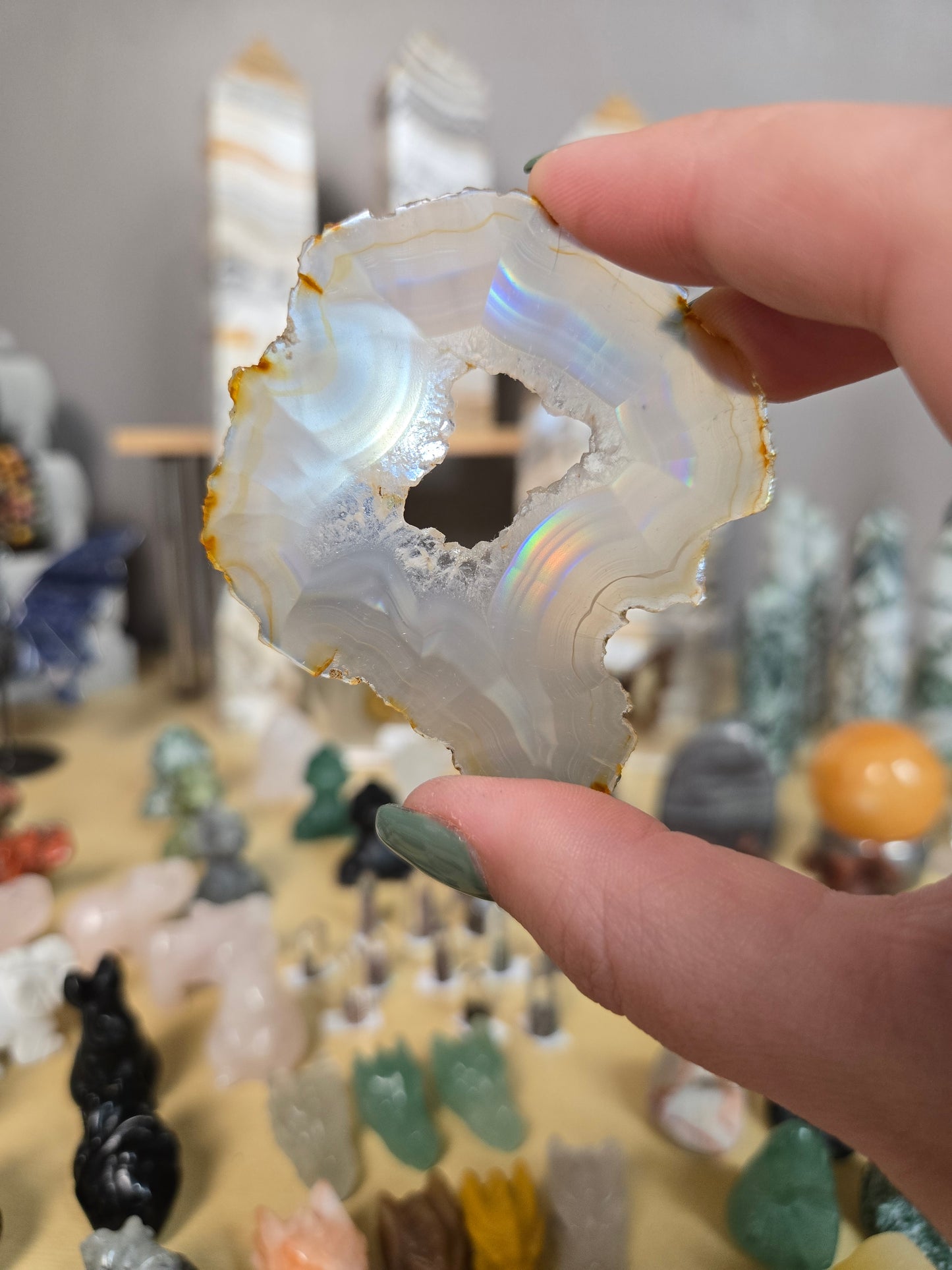 Iris Agate slices