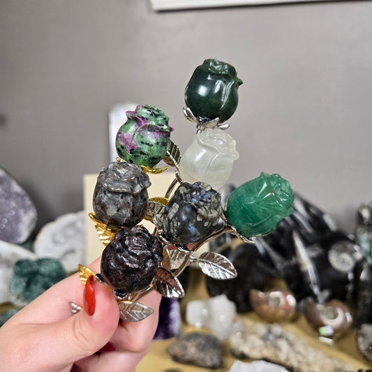 Large Rose carving Hair Accessories