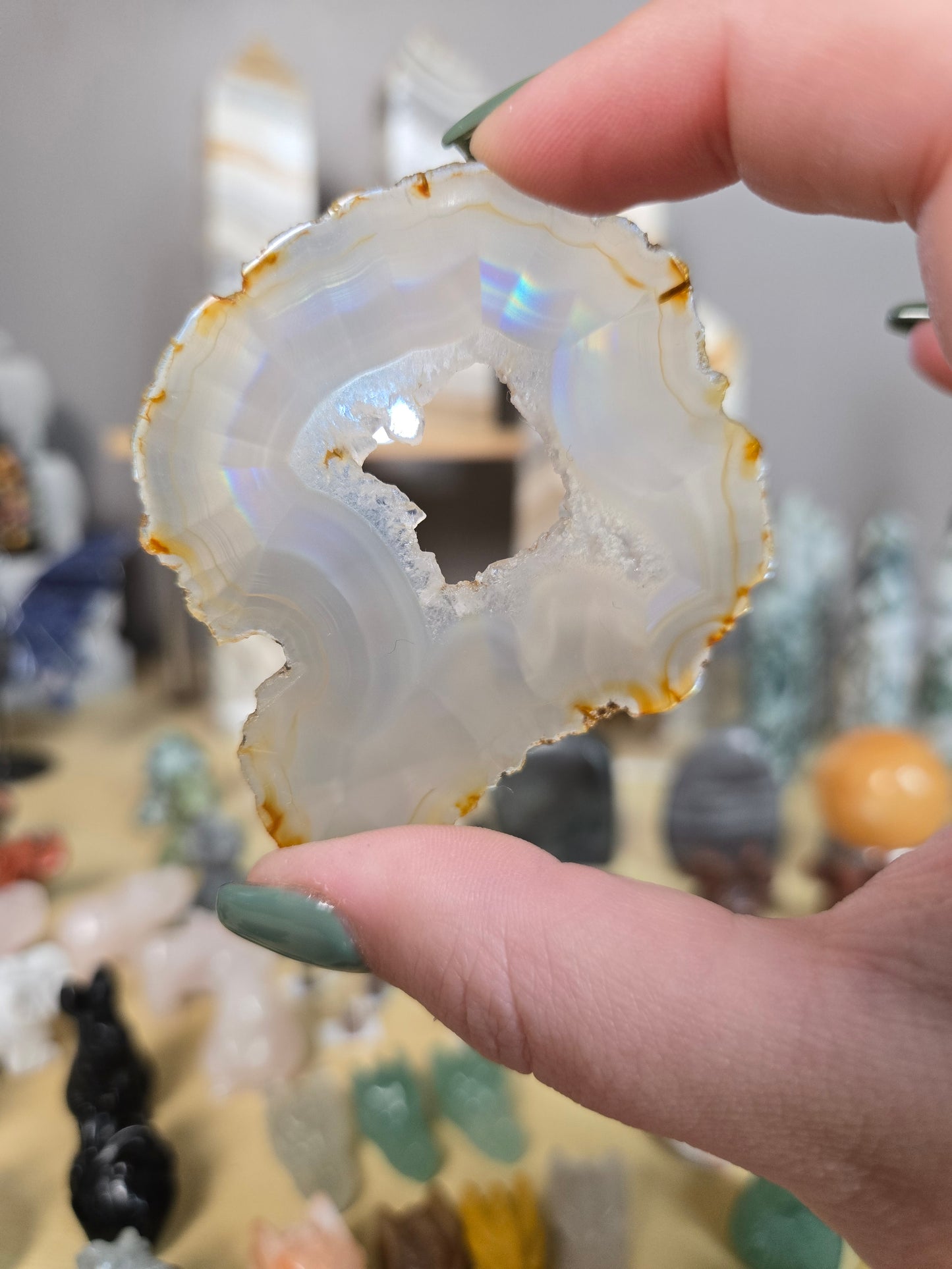 Iris Agate slices