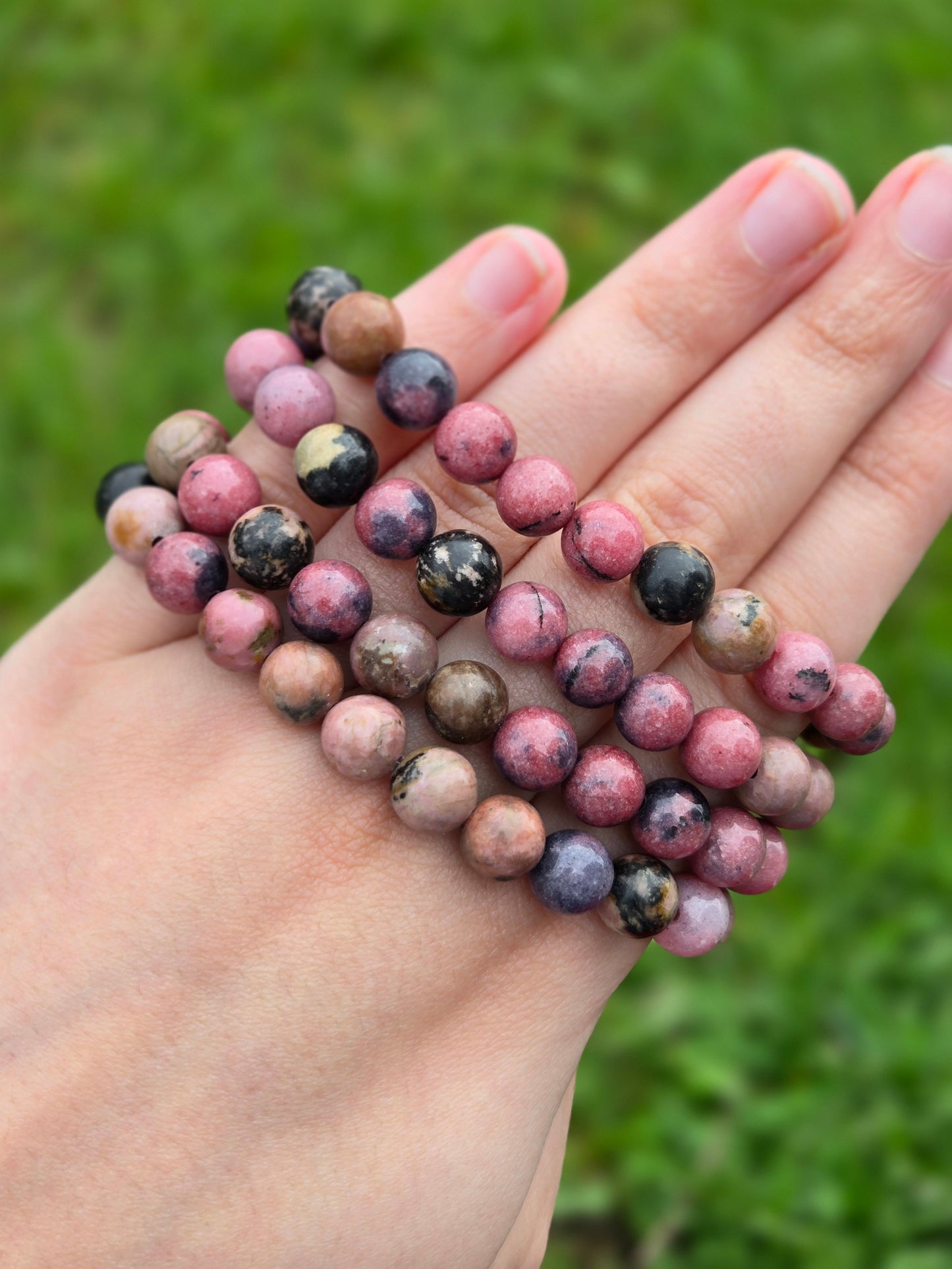 Rhodonite bracelet 8 mm