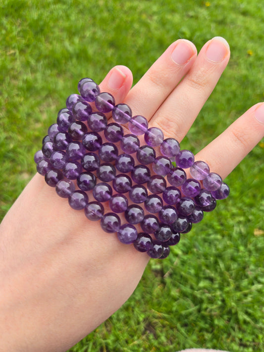 Amethyst bracelet 8 mm A grade