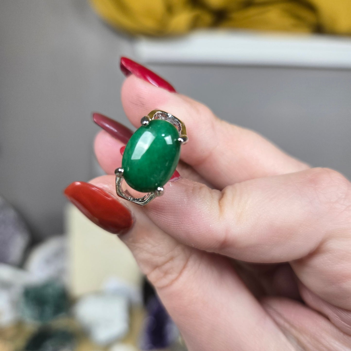 Green Jade rings
