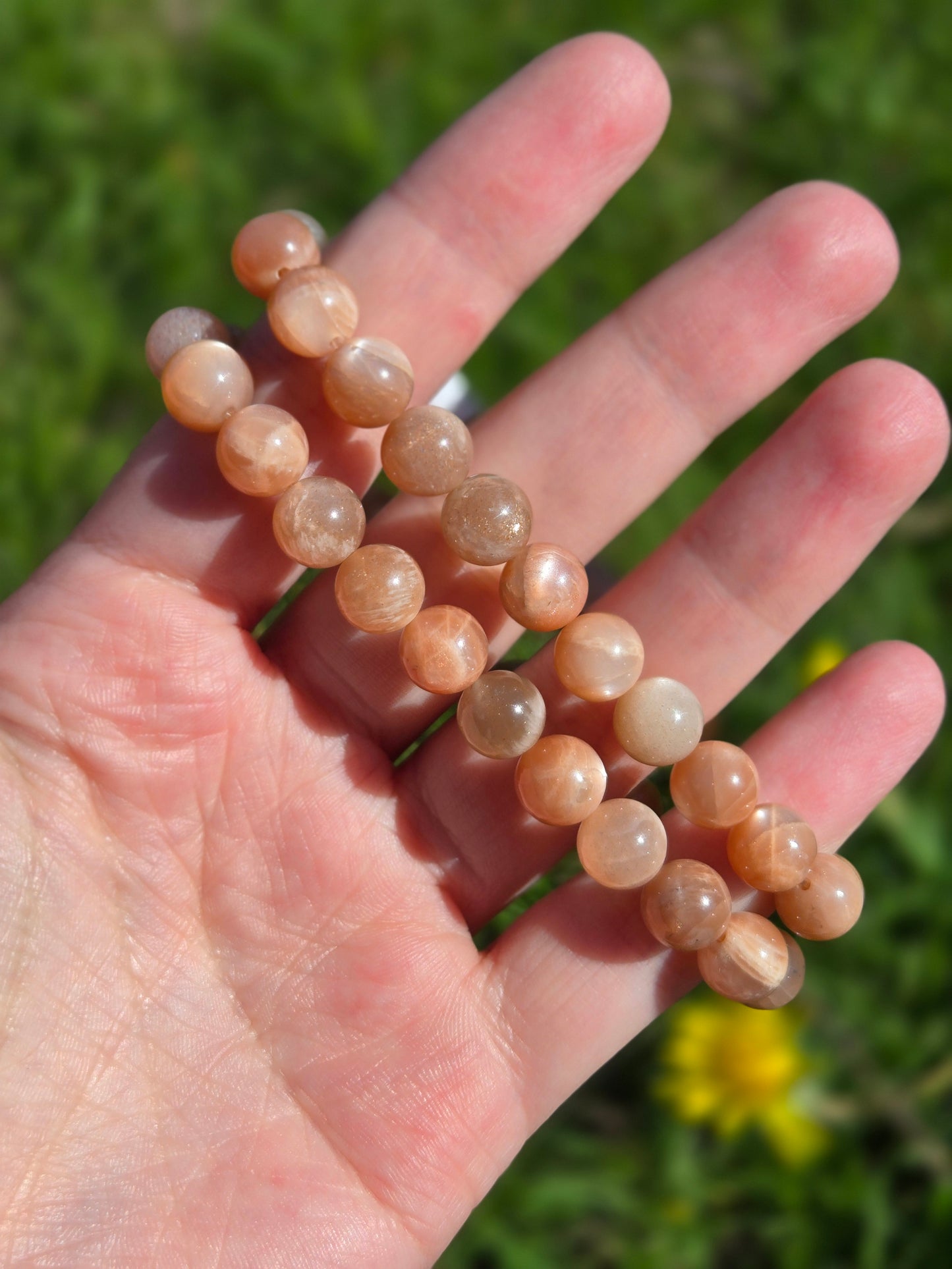 Sunstone bracelet 8 mm