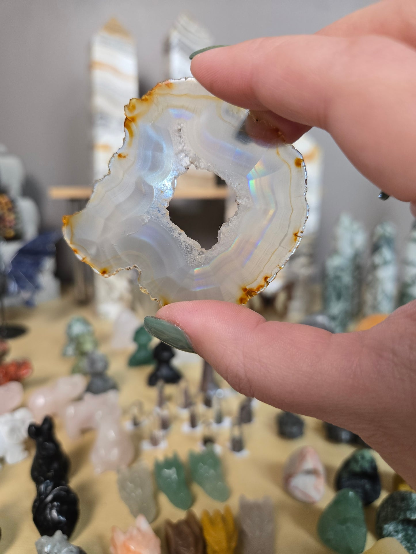 Iris Agate slices