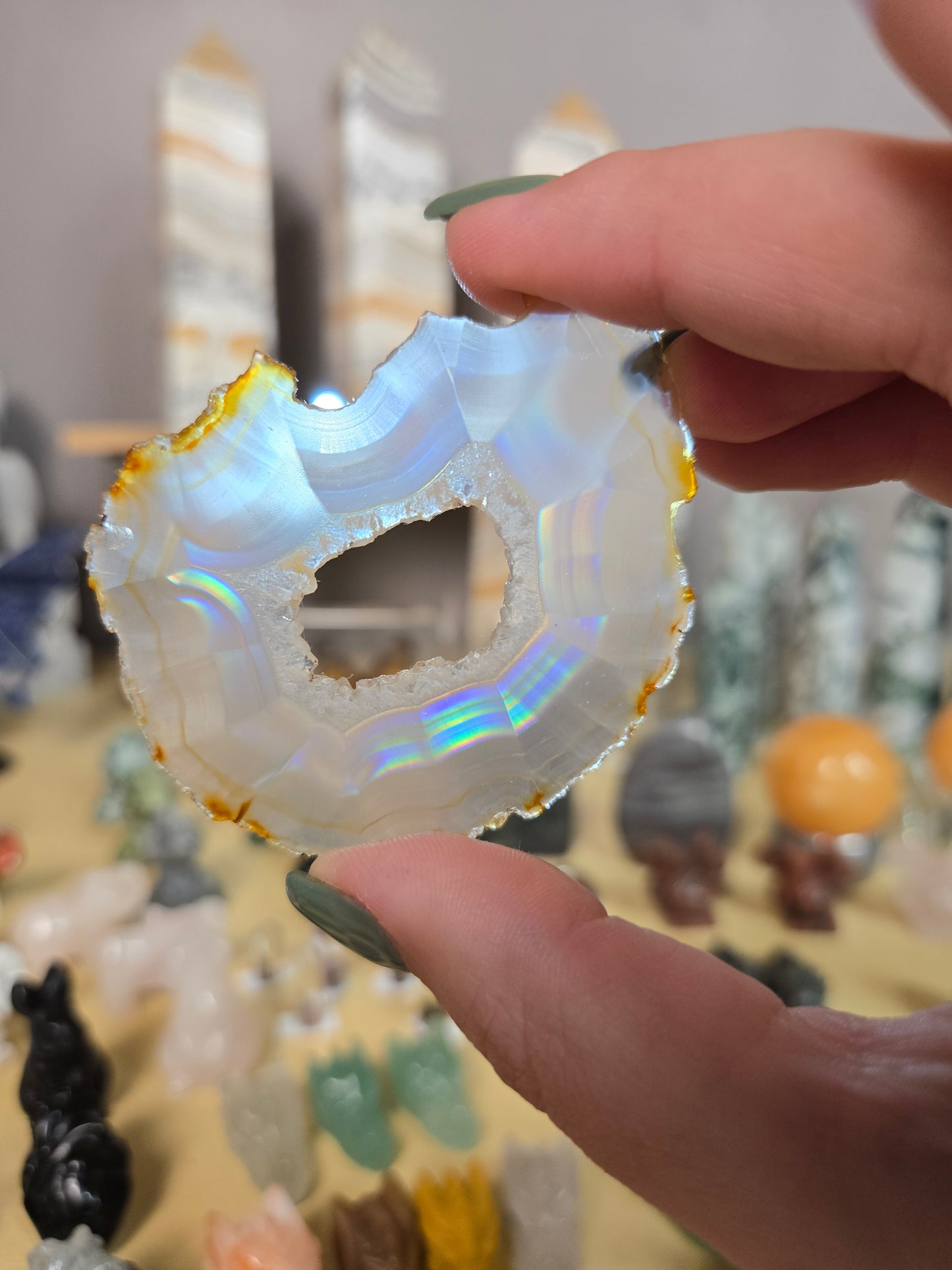 Iris Agate slices