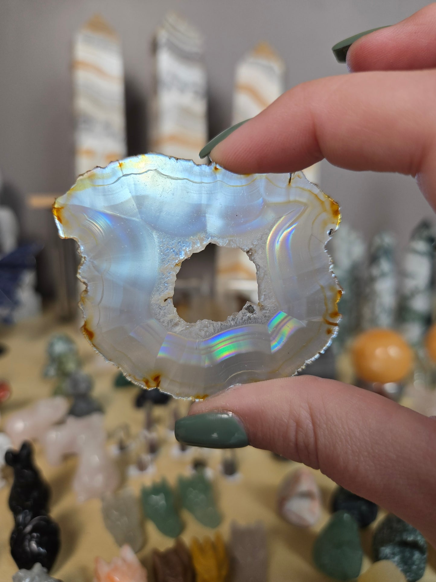 Iris Agate slices