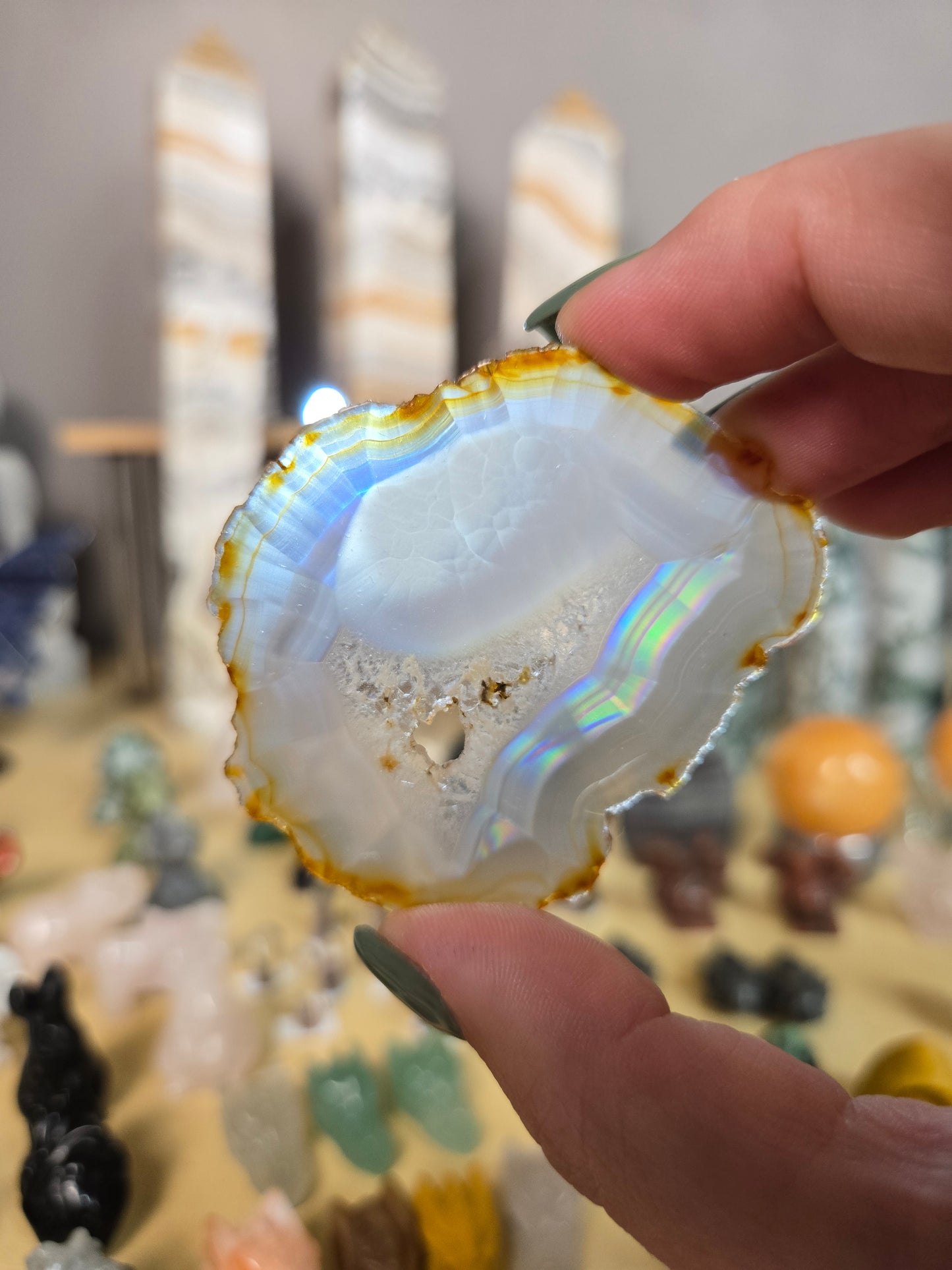 Iris Agate slices