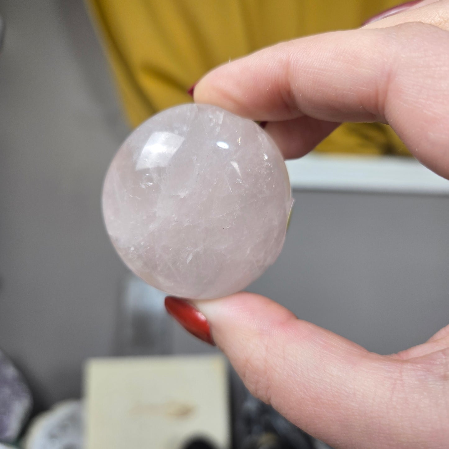 Rose Quartz palm stone