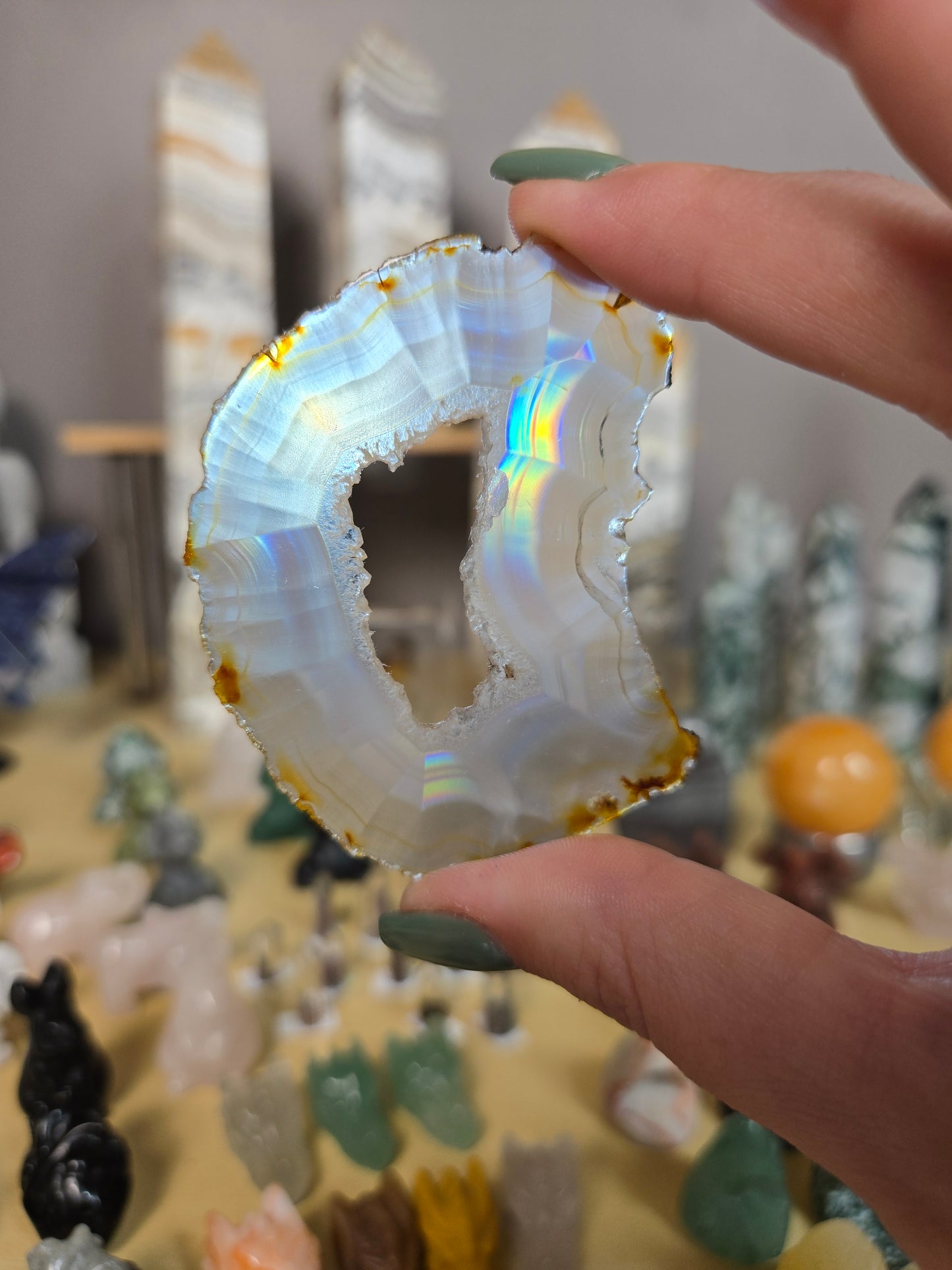 Iris Agate slices