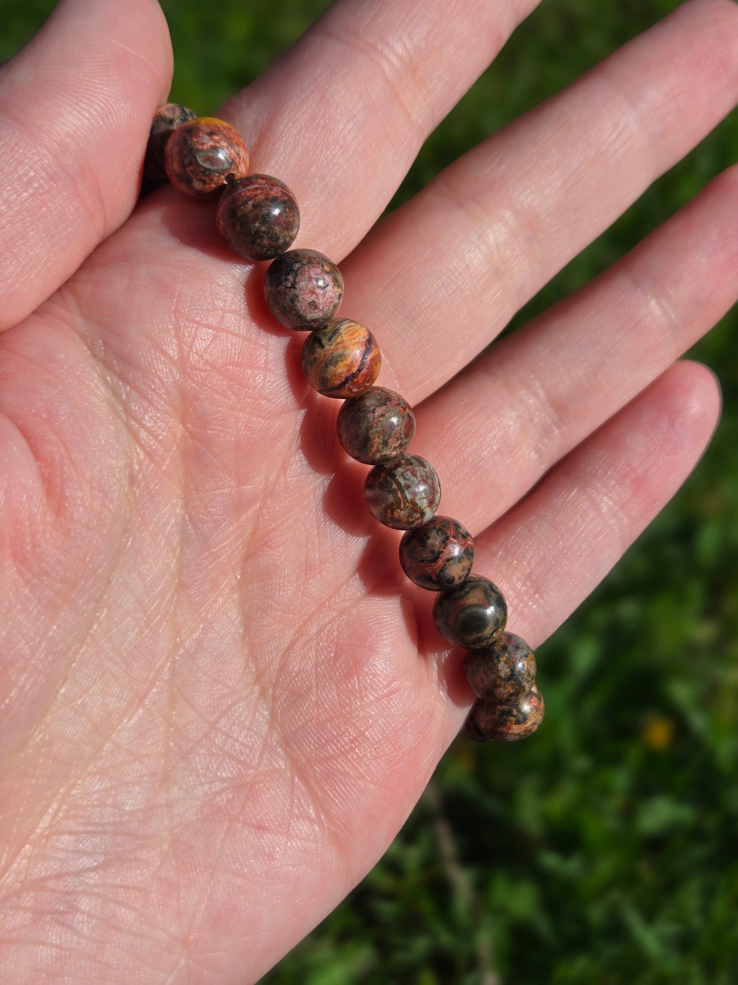 Leopard Jasper bracelet 8 mm