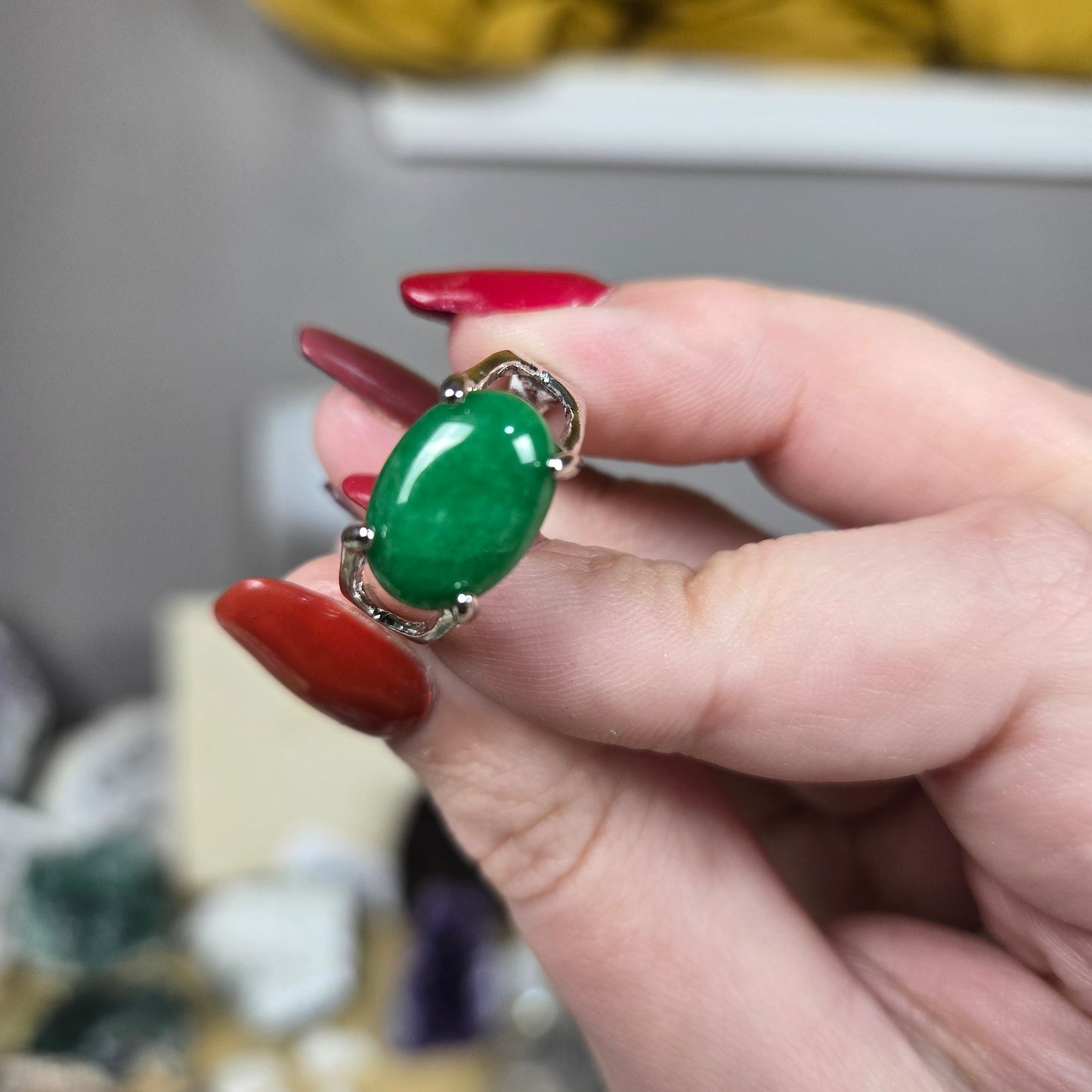 Green Jade rings
