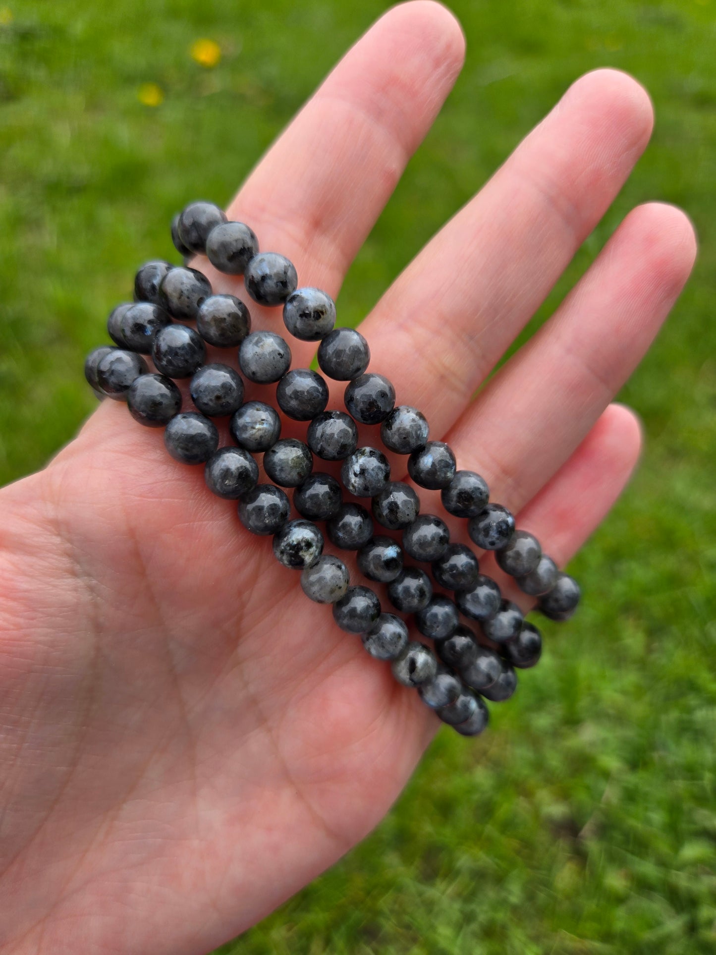 Larvakite bracelet 6 mm